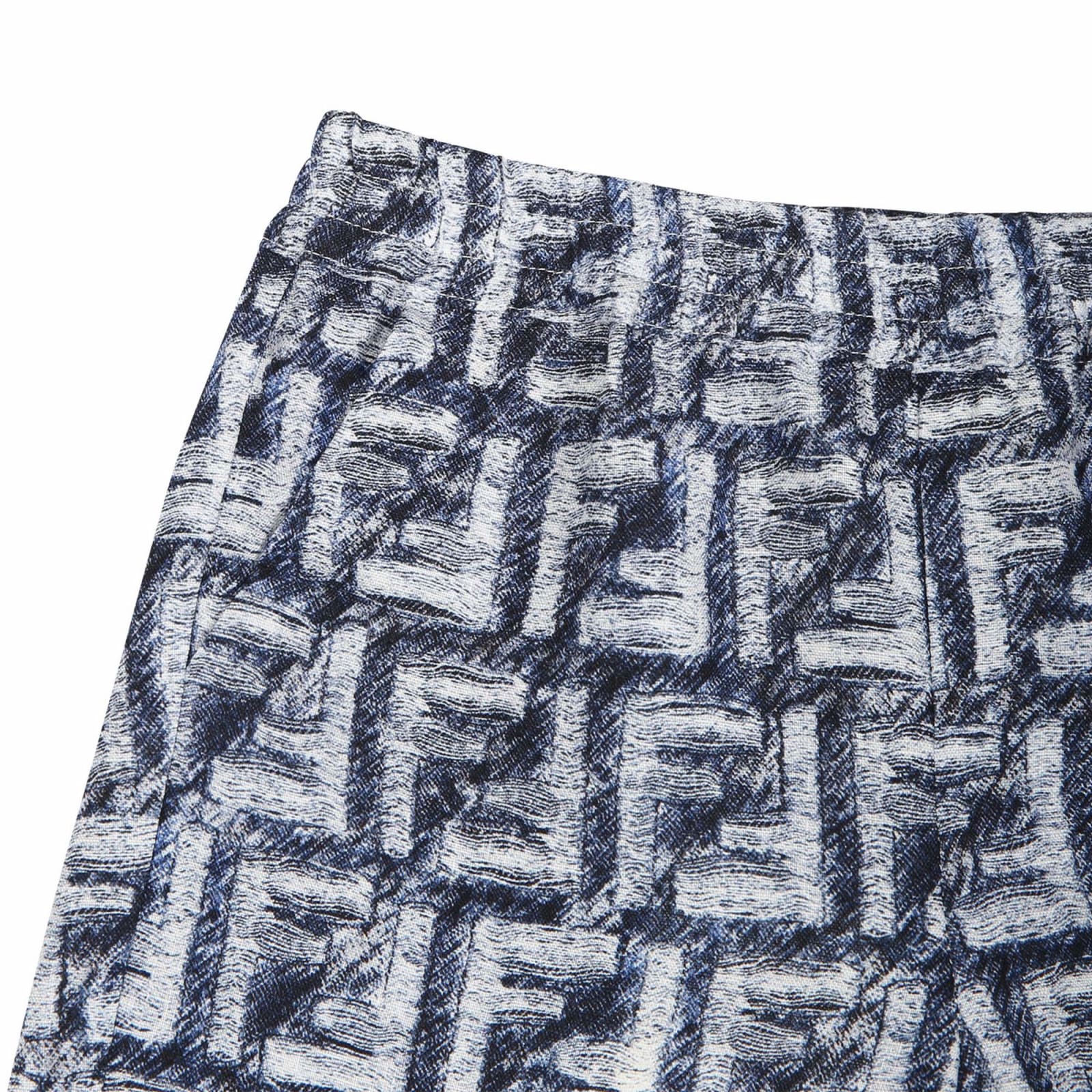 Shop Fendi Blue Shorts For Baby Boy With Iconic Ff