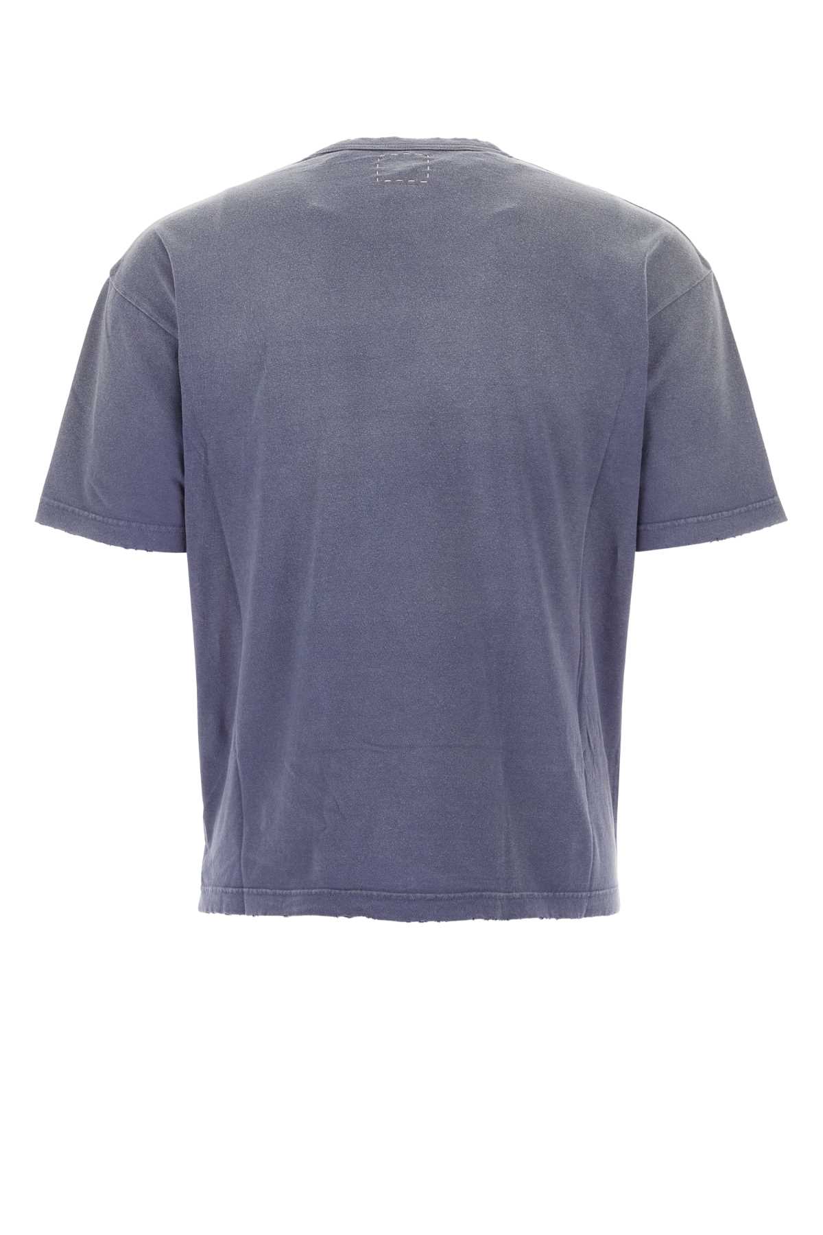 Visvim Purple Cotton Jumbo T-shirt In Navy