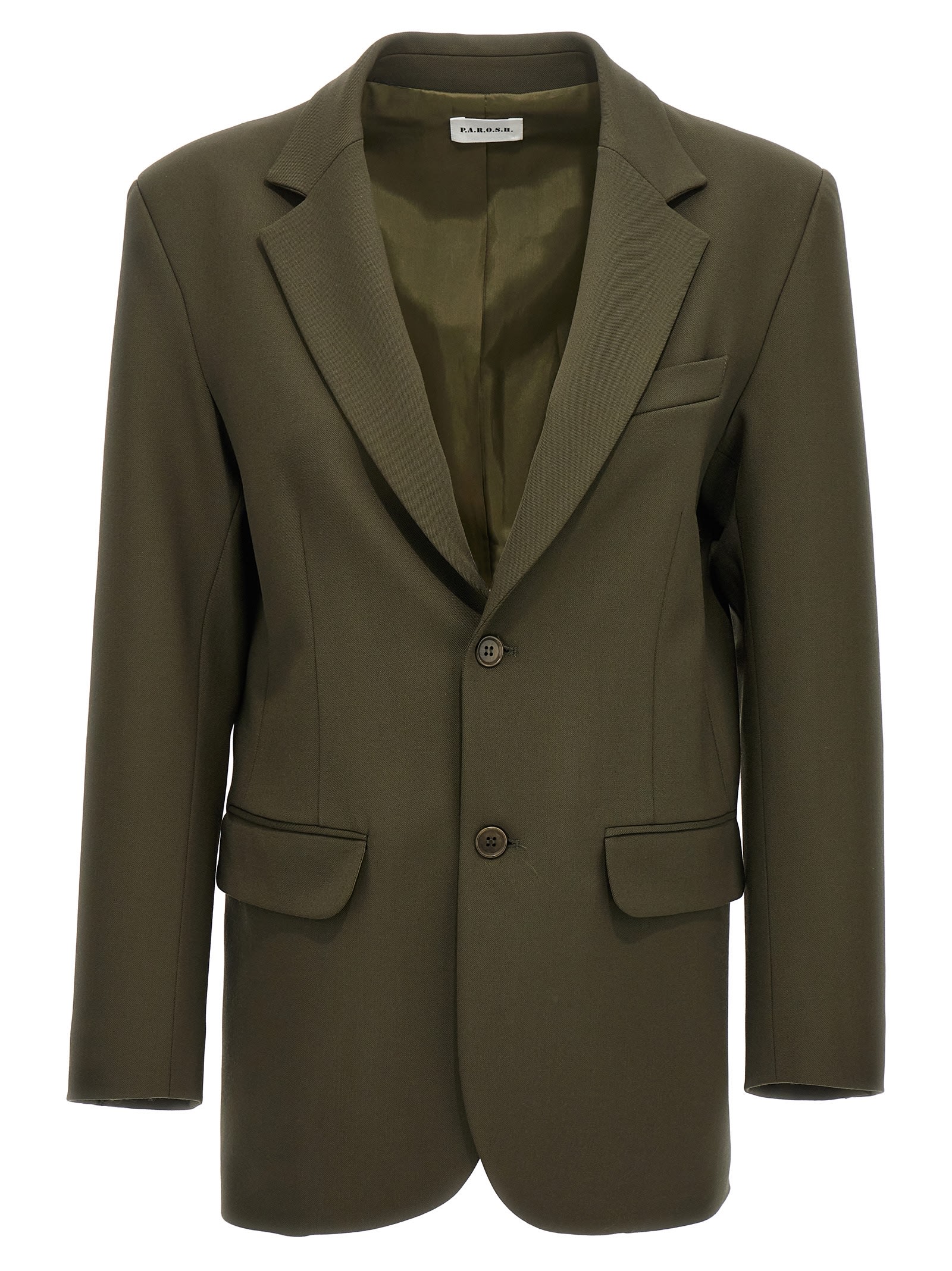 Shop P.a.r.o.s.h Lili Blazer In Green