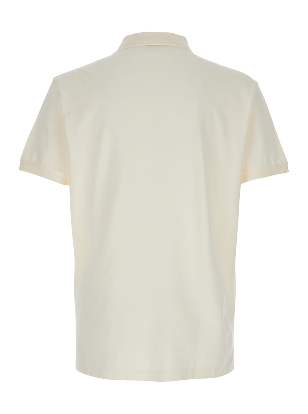 Polo Ralph Lauren White Polo Shirt With Large Pony Detail On The Front In Neutral