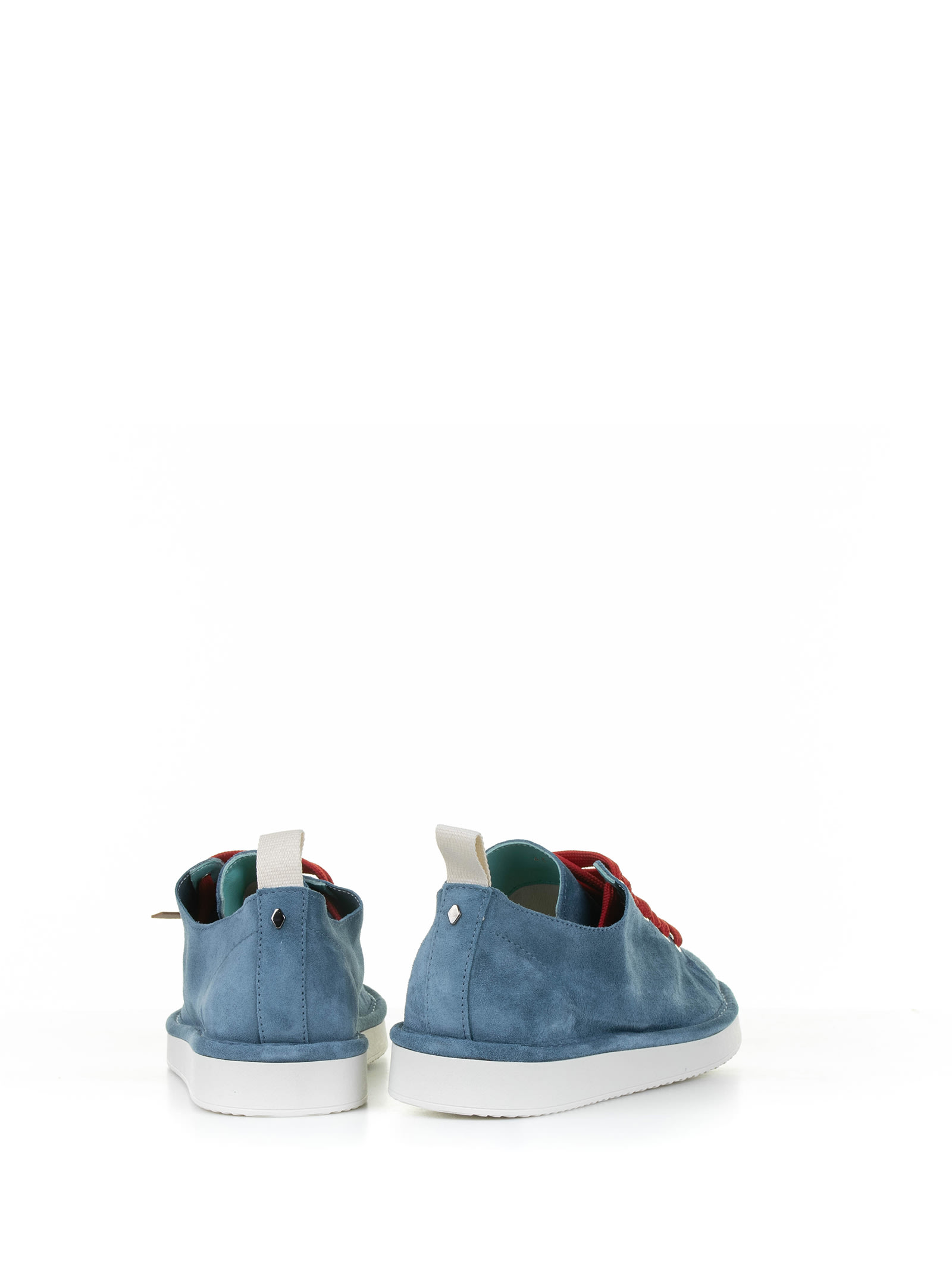Shop Pànchic Sneaker In Blue Suede In Basic Blue- Red