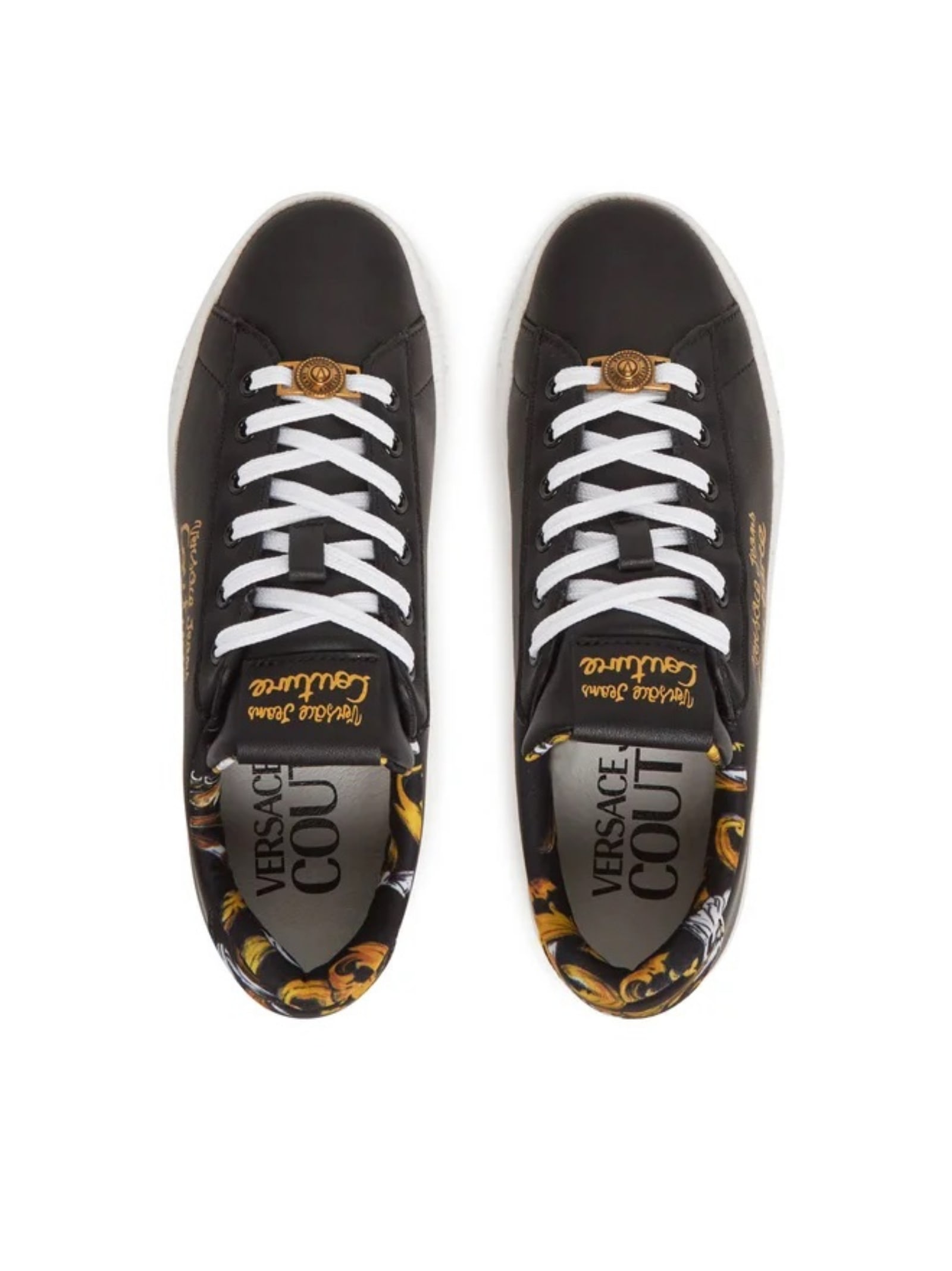 Shop Versace Jeans Couture Sneakers In Black