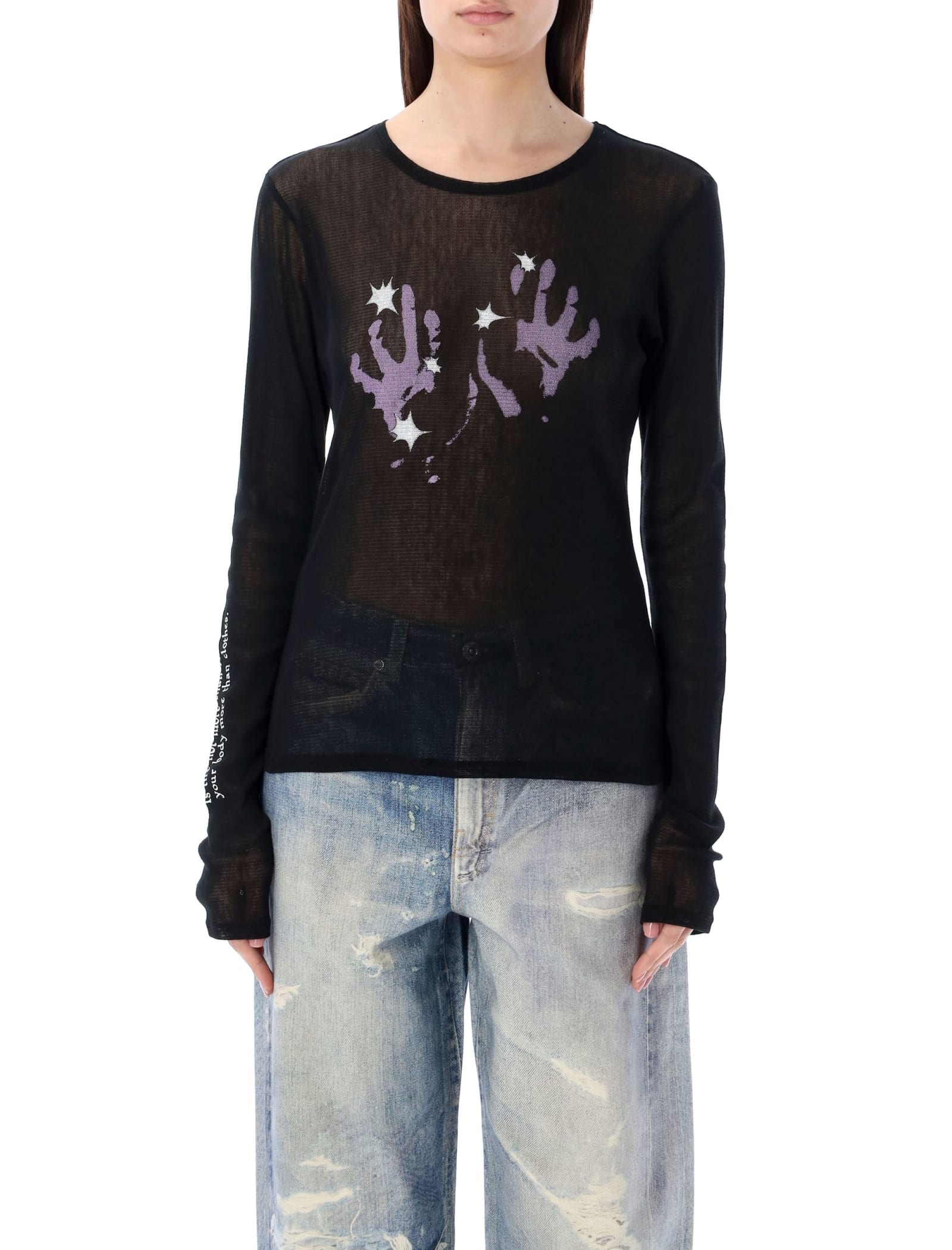 Shop Our Legacy Tast Of Hand Print Top In Black