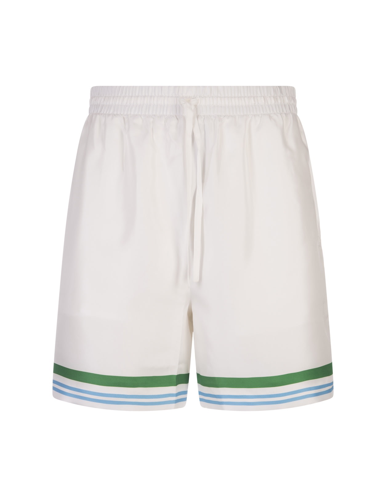 Shop Casablanca Le Jeu Colore Shorts In White