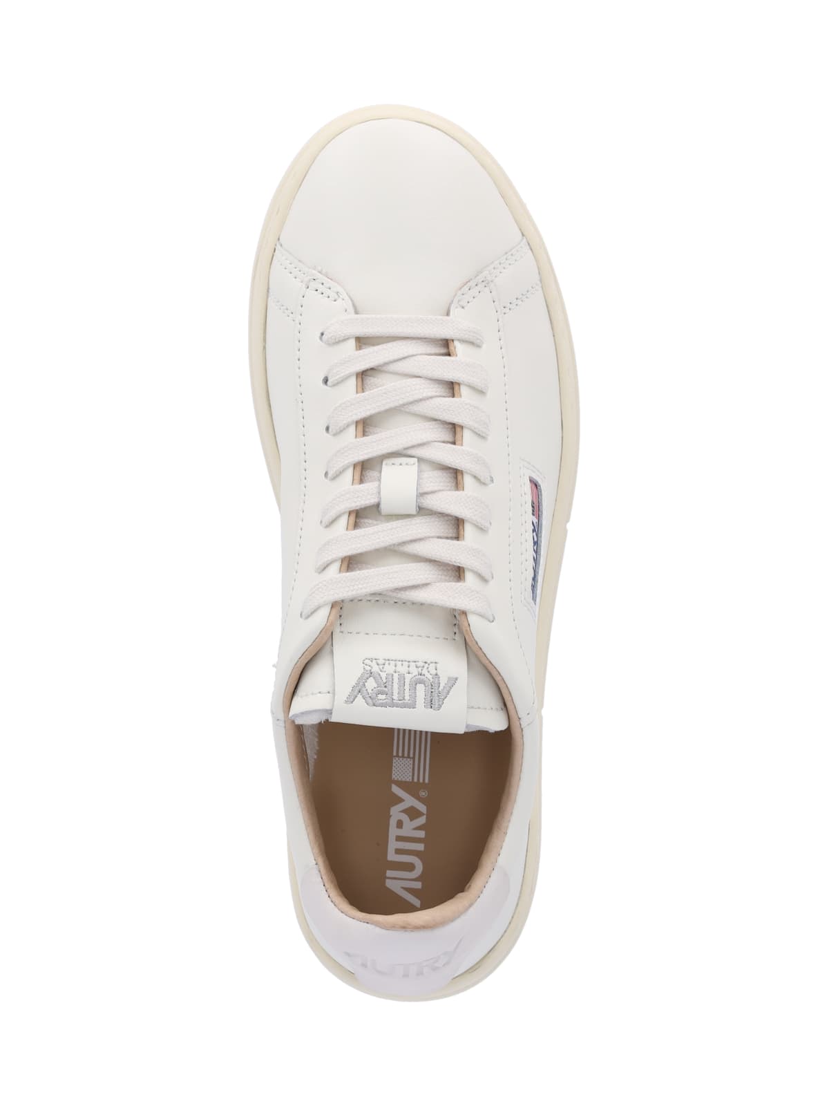 Shop Autry Dallas Low-top Sneakers In Bianco