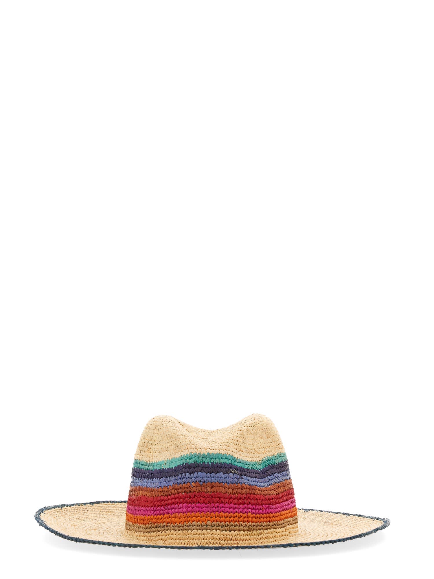PAUL SMITH WIDE-BRIMMED STRAW HAT