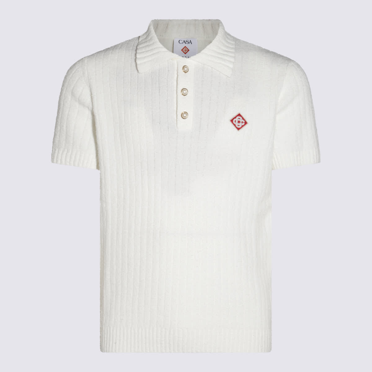 White Cotton Polo Shirt