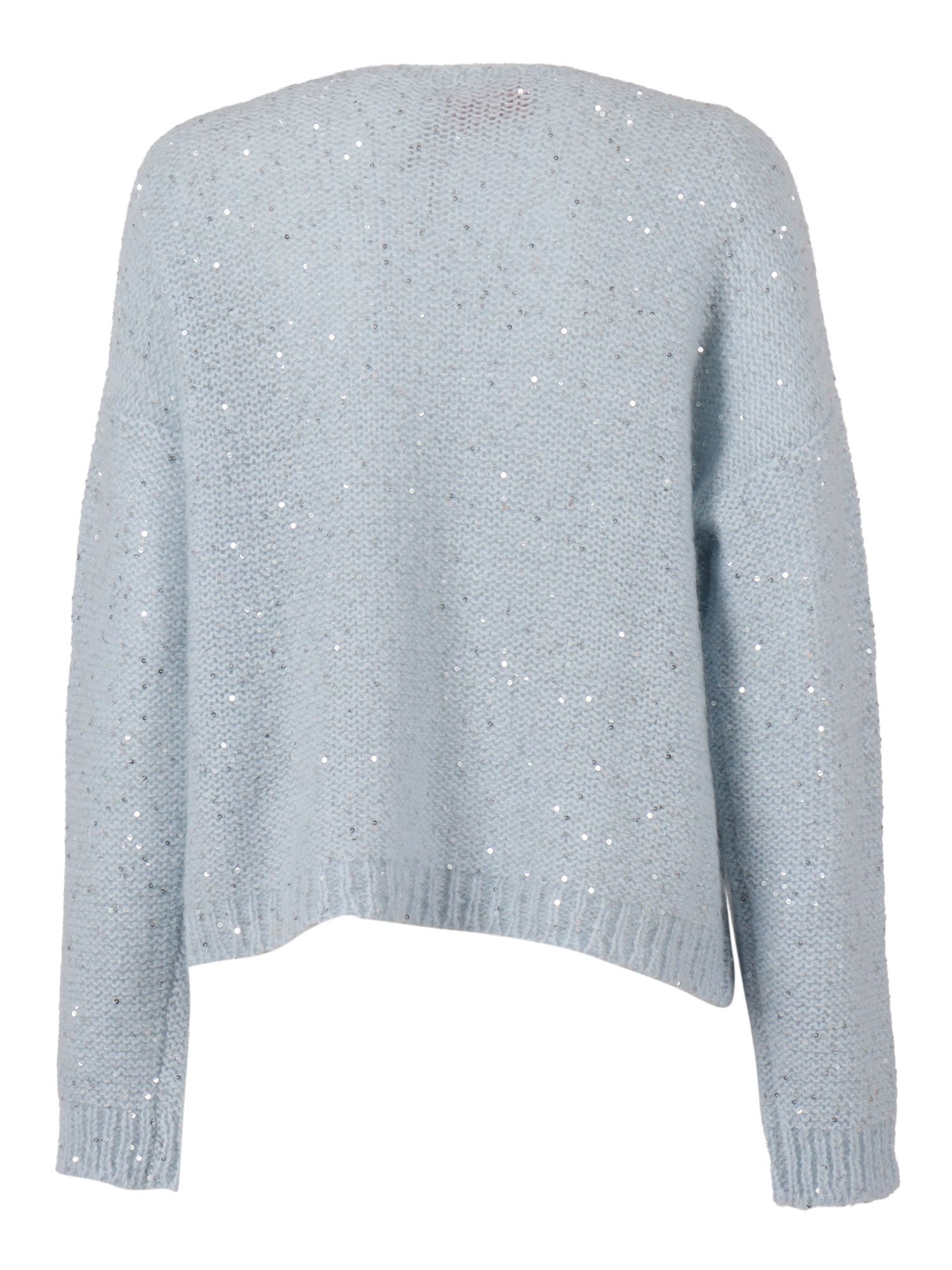 Ermanno Ermanno Scervino Boat Neck Sweater In Blue