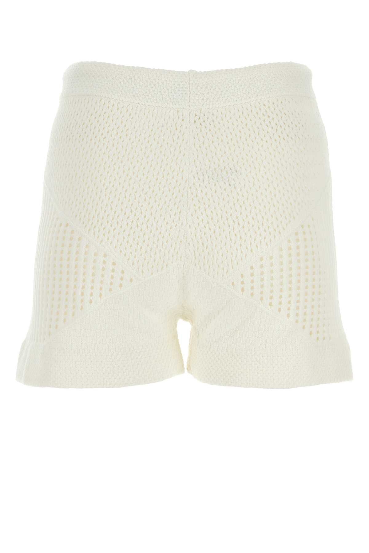 Shop Zimmermann Ivory Crochet Shorts In White