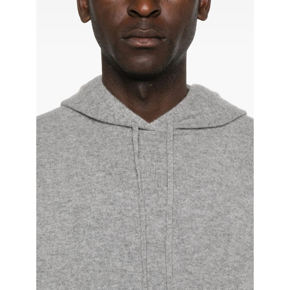 7 For All Mankind Cashmere Drawstring Hoodie In Gray