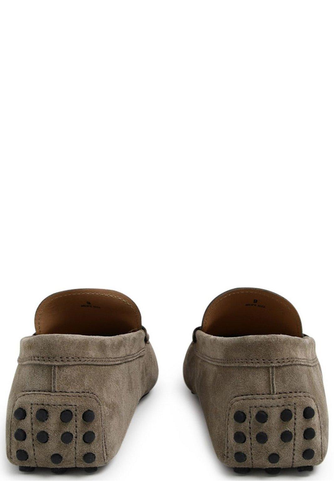 Shop Tod's Gommino Penny-bar Driving Shoes In Grey