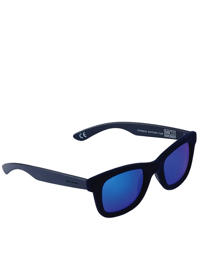 Mc2 Saint Barth Blue Flocked Sunglasses