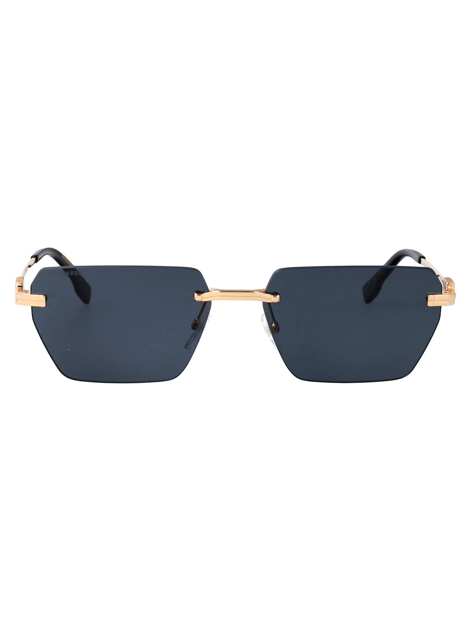 Dsquared2 Geometric-frame Sunglasses In Gold