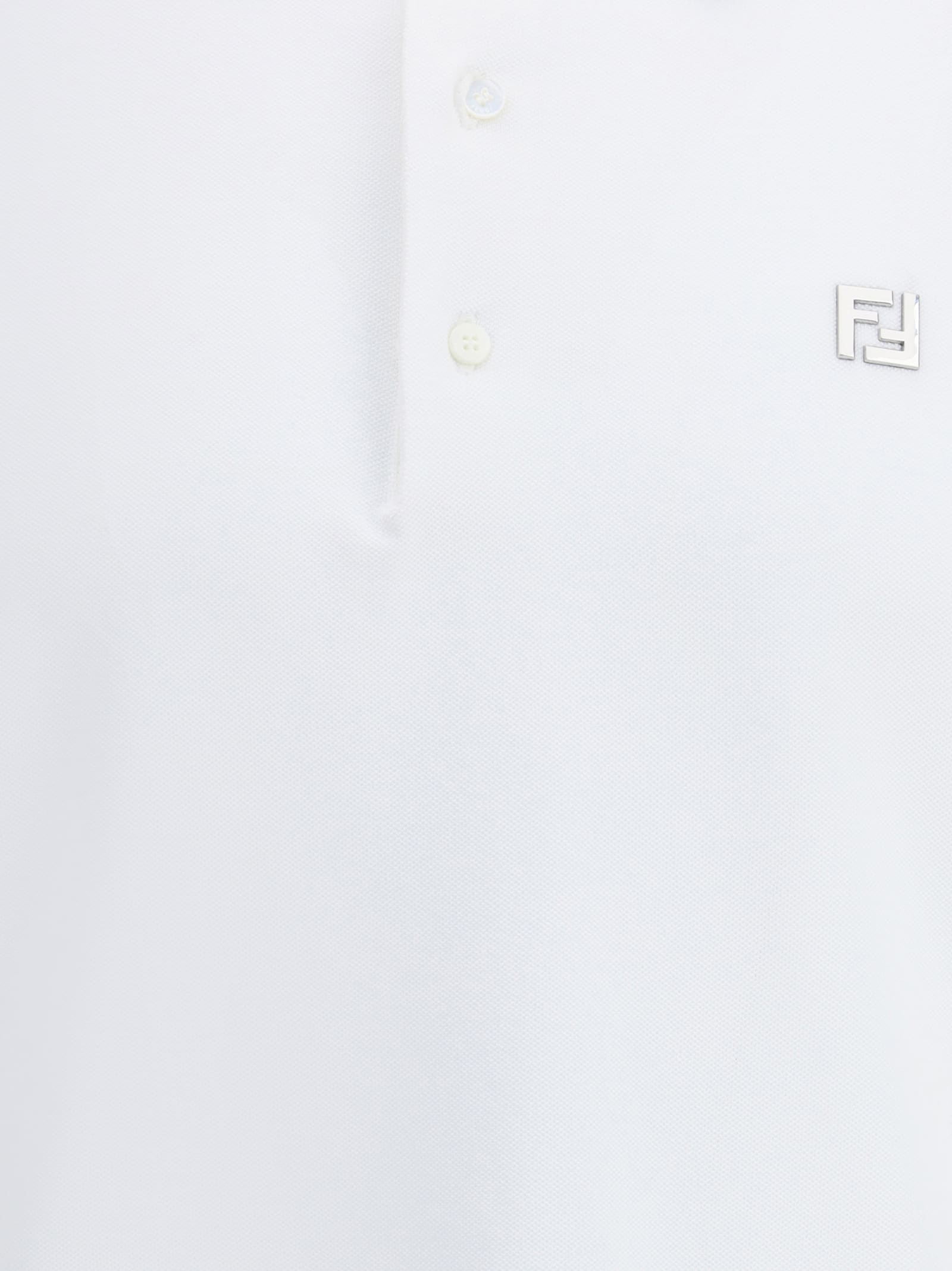 Fendi Polo Shirt In White