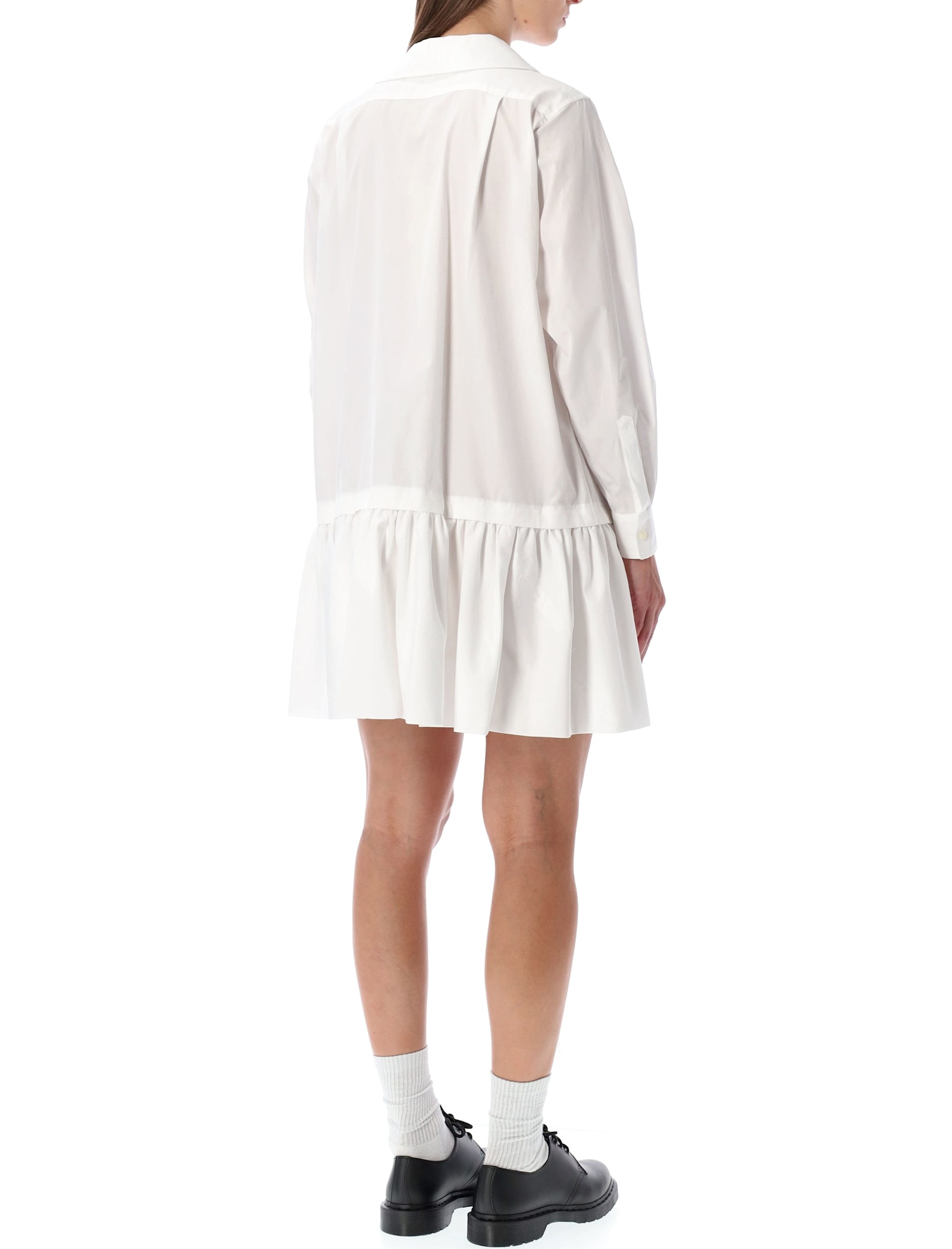 Comme Des Garcons Girl Comme Des Garçons Girl Cotton Shirt Dress In White