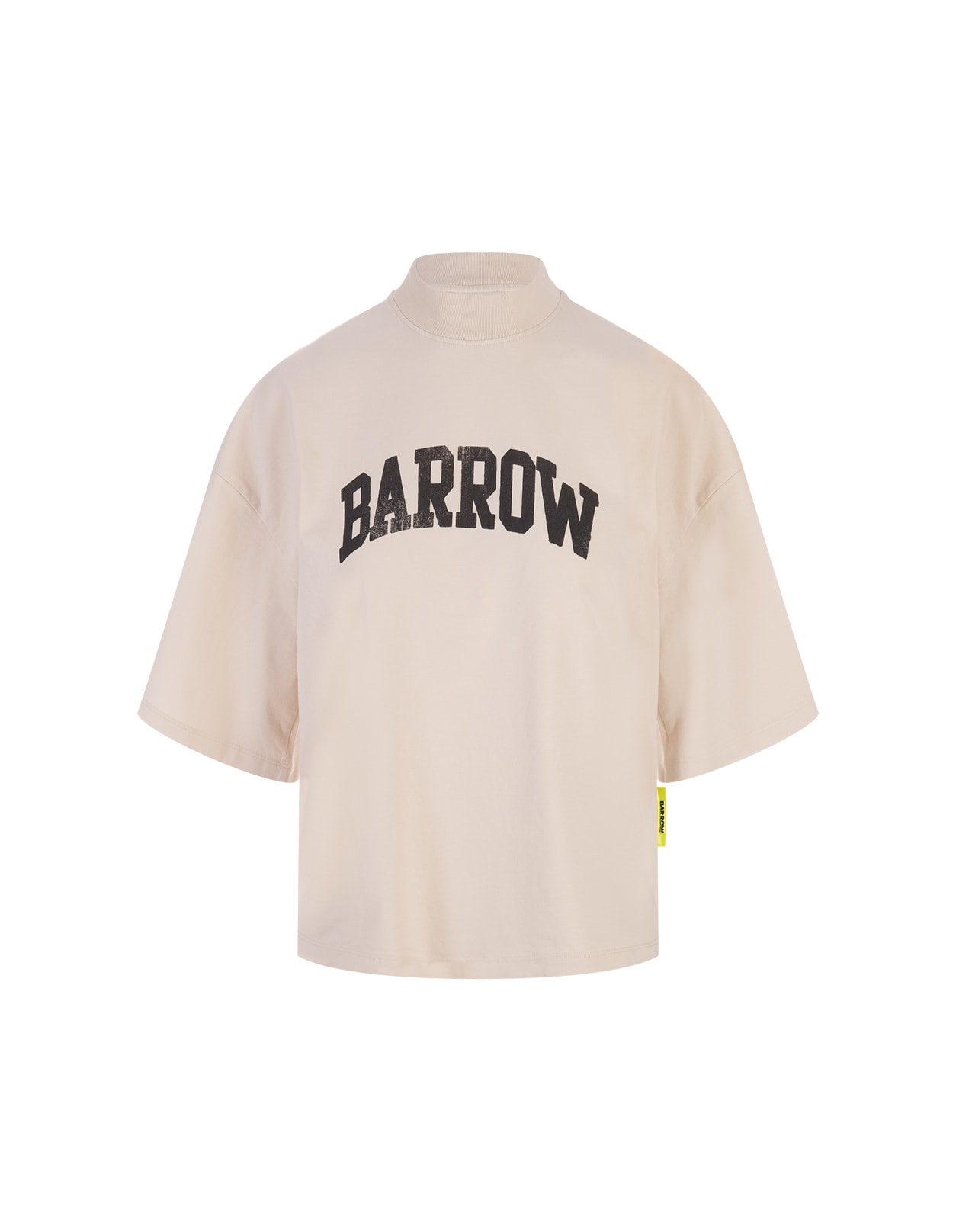 BARROW DOVE CROP T-SHIRT WITH WASHED EFFECT