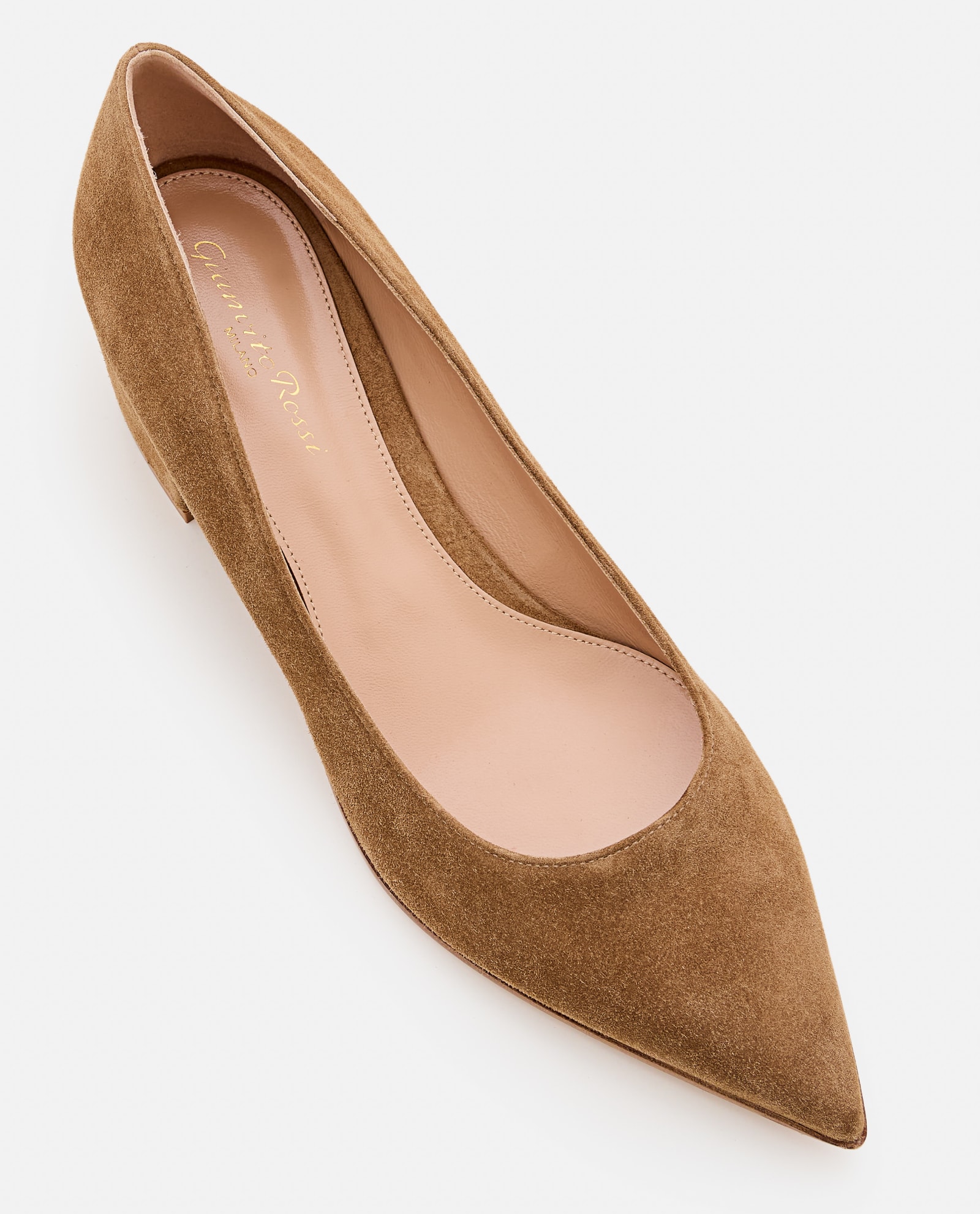 Shop Gianvito Rossi 45mm Suede Piper Pump In Brown