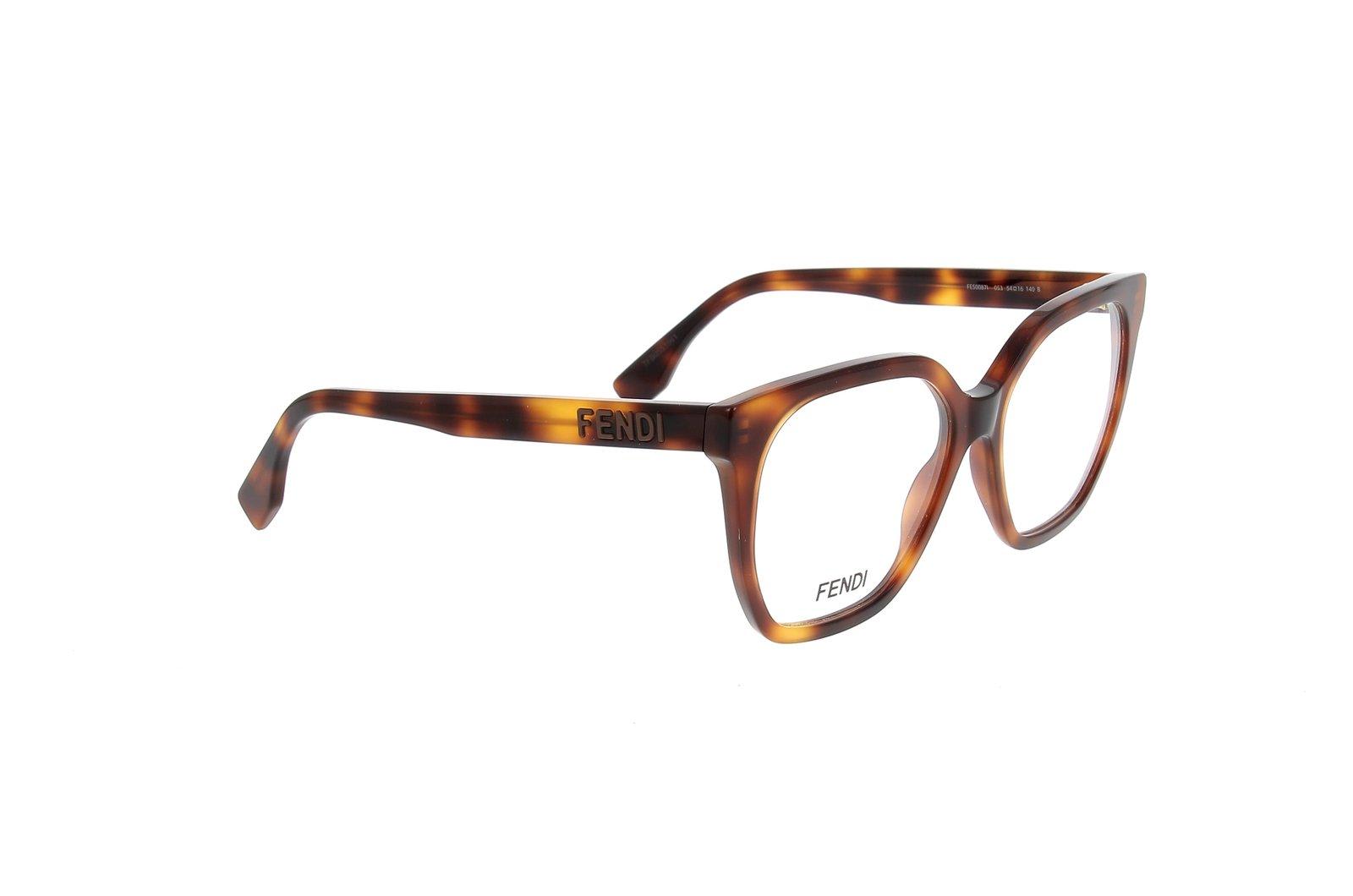 Fendi Square Frame Glasses In 053 - Havana