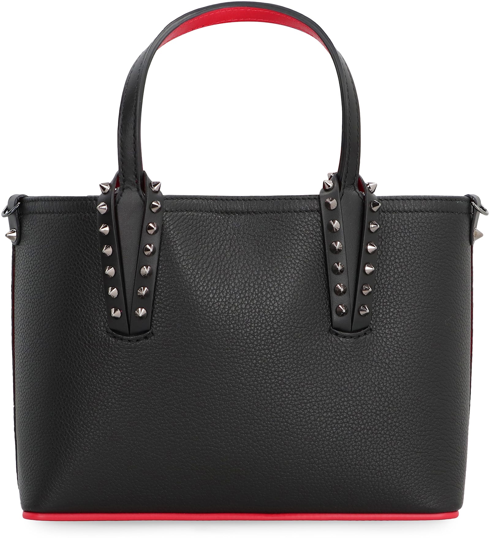 Shop Christian Louboutin Cabata Leather Mini Tote In Black