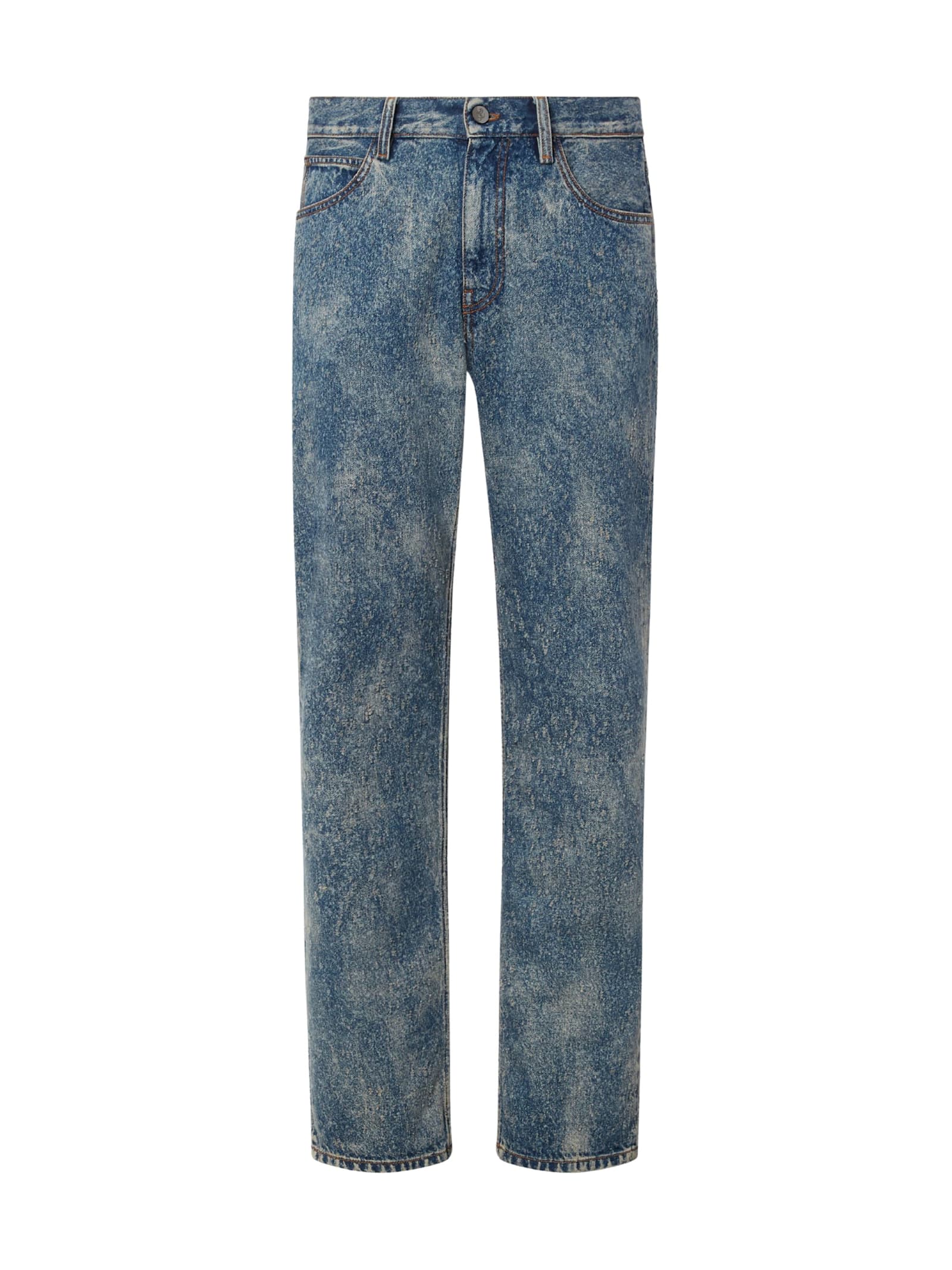 Ferrari Trousers In Needled And Washed Denim In Blue