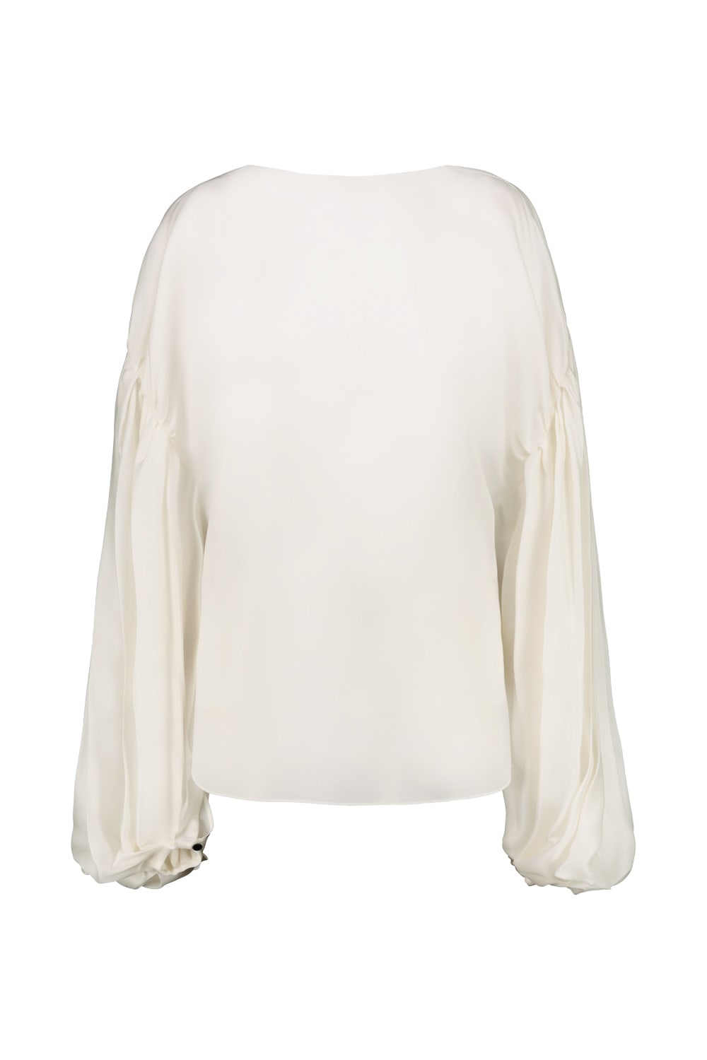 Shop Khaite Quico Top In Silk Gazar In Chalk