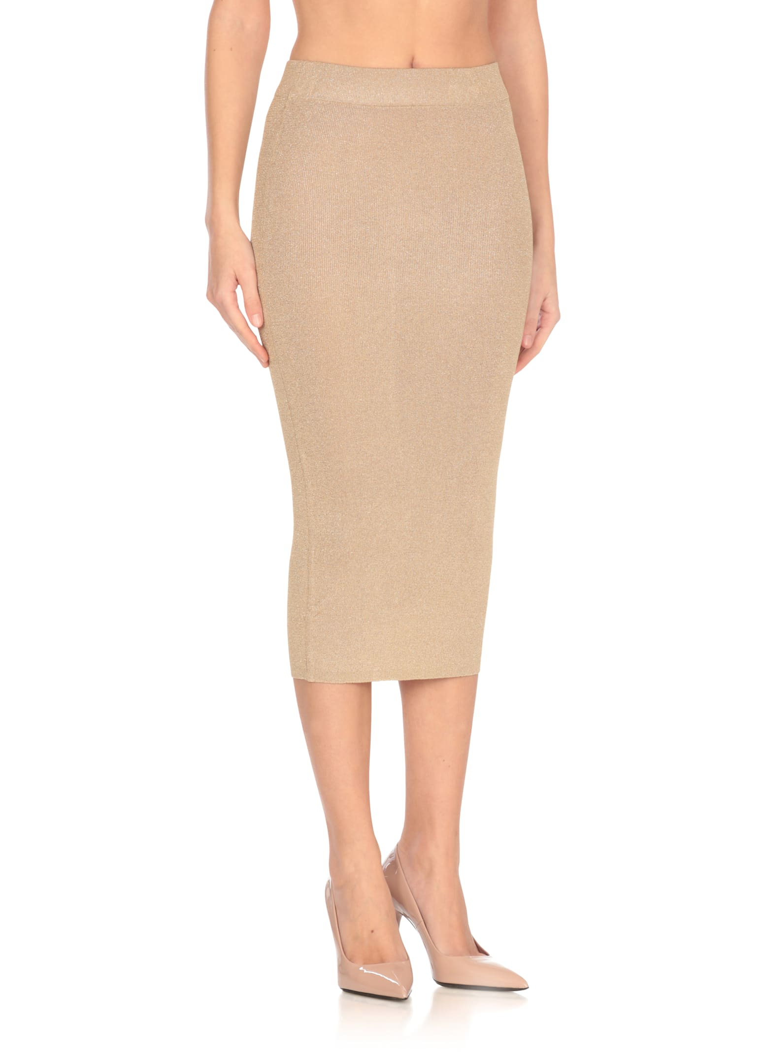 Kangra Cashmere Kangra Golden Viscose Skirt