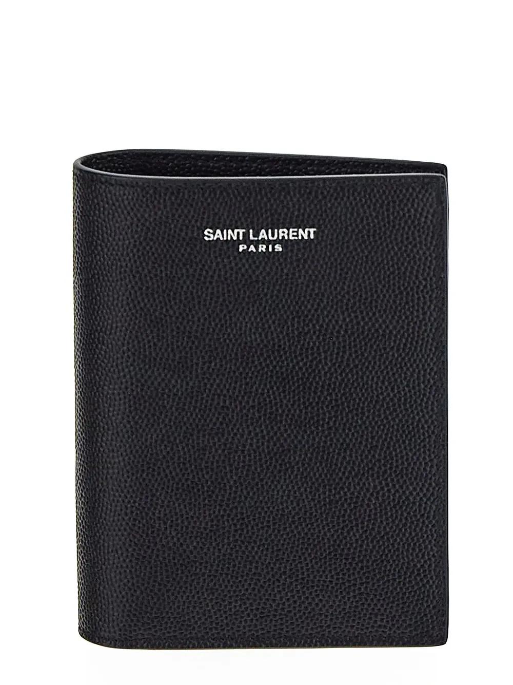 Saint Laurent Paris Credit Card Wallet In Black