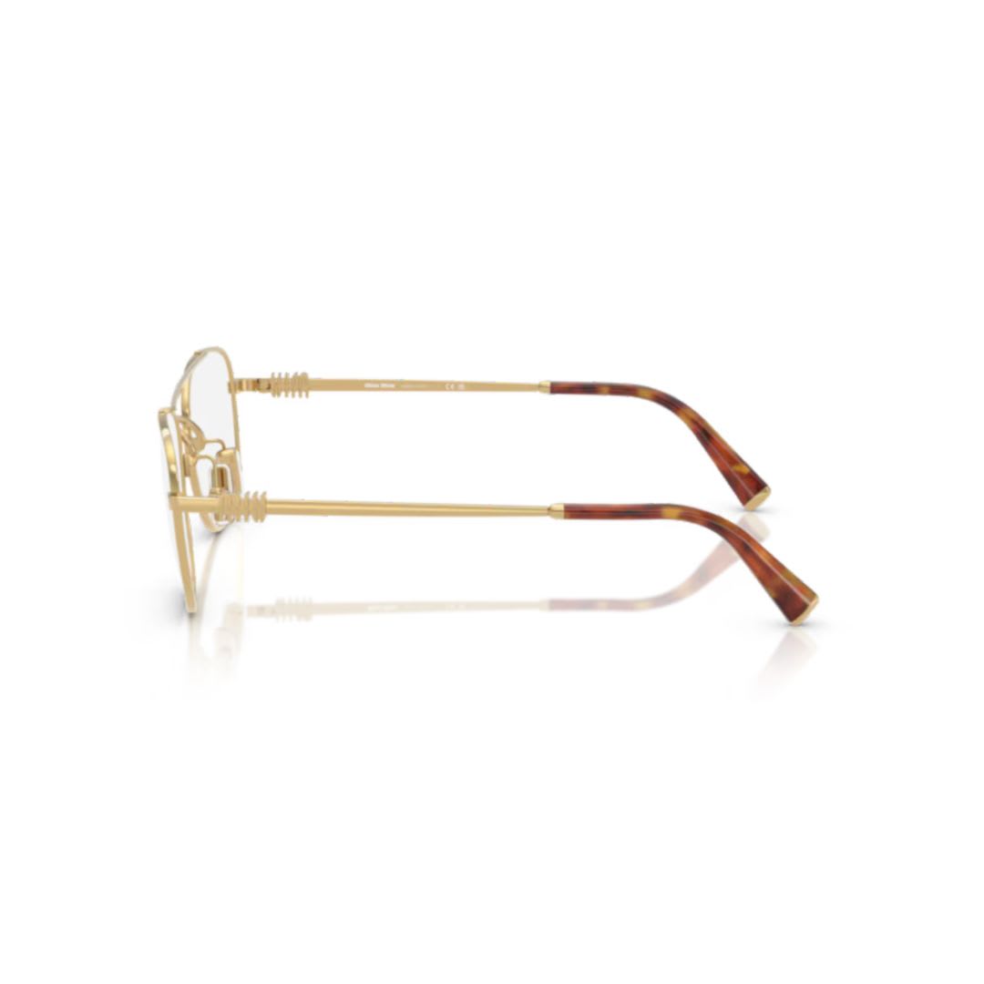 Miu Miu Womens Mu 51wv Square-frame Metal Optical Glasses Gold In Gold
