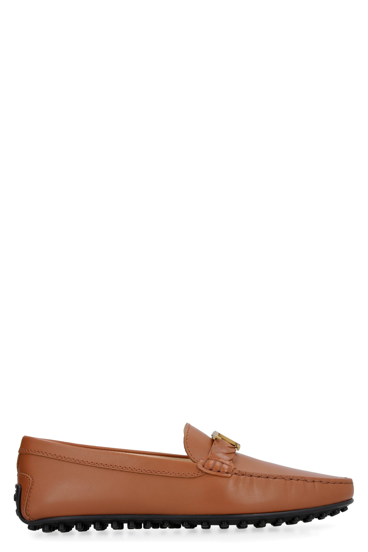 Buy Tods City Gommino Leather Loafers online, shop Tods shoes with free shipping
