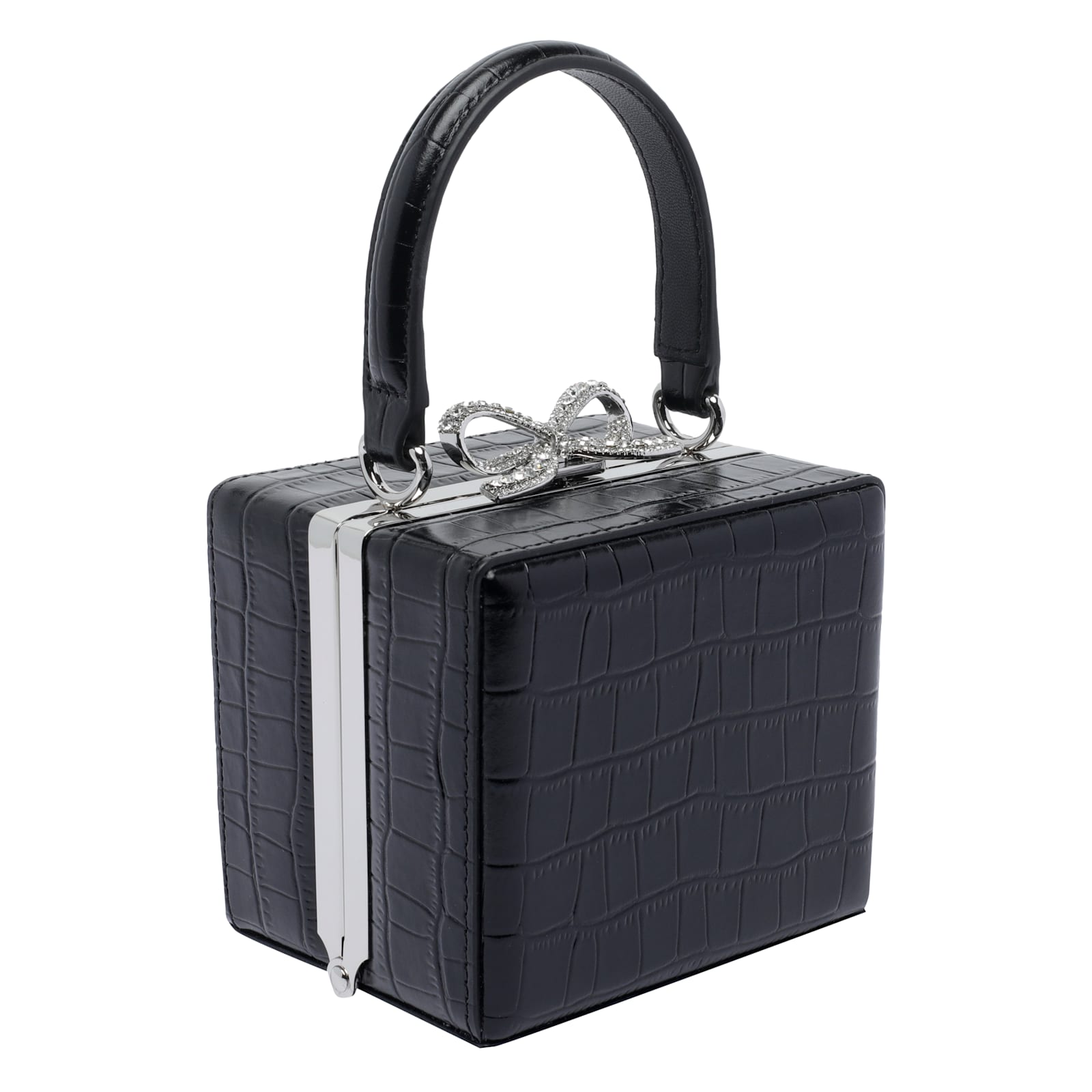 Self-portrait Self Portrait Micro Leather Handbag In Black