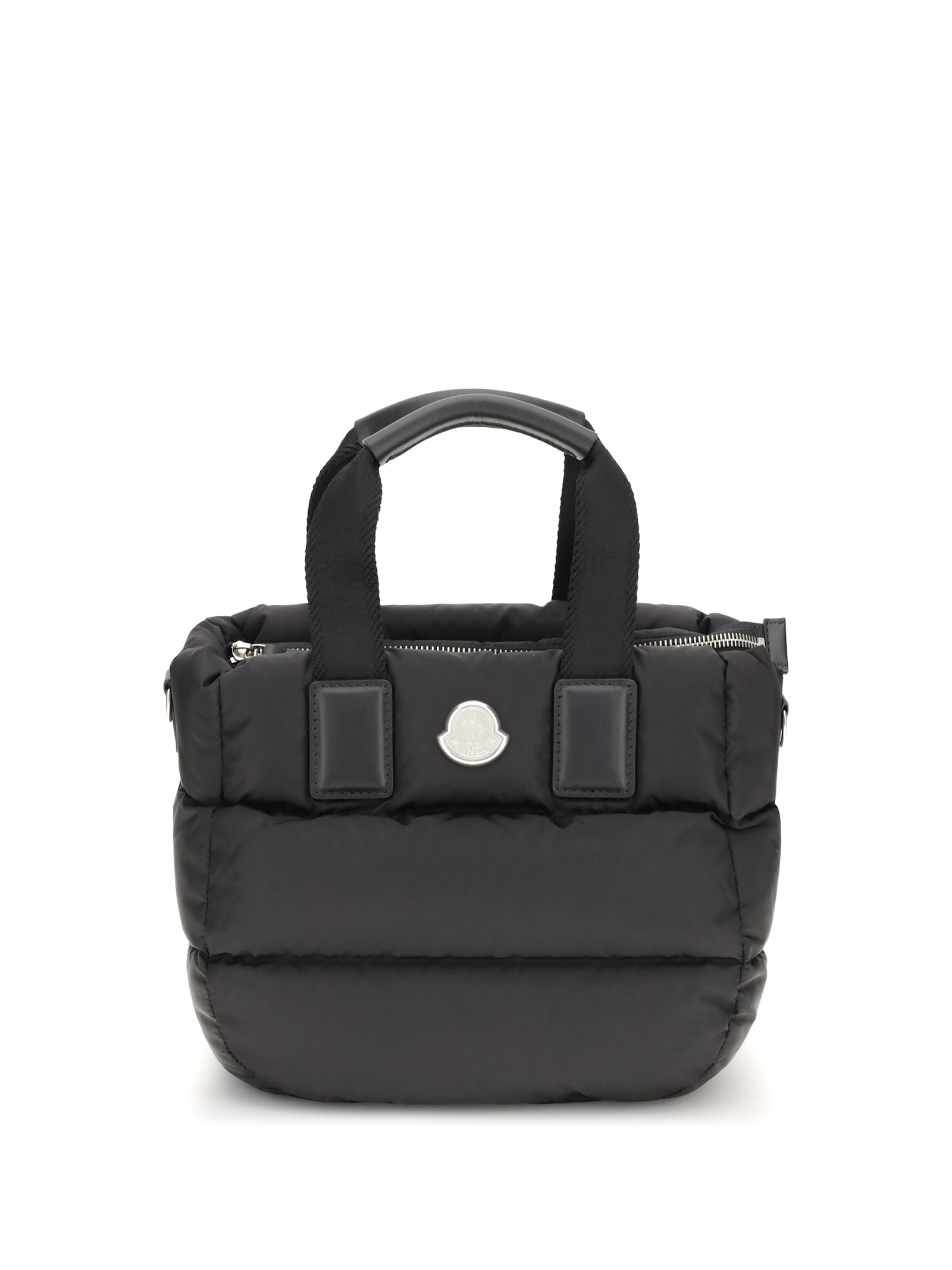 Moncler Borsa A Mano Caradoc Mini In Tessuto Nero Donna