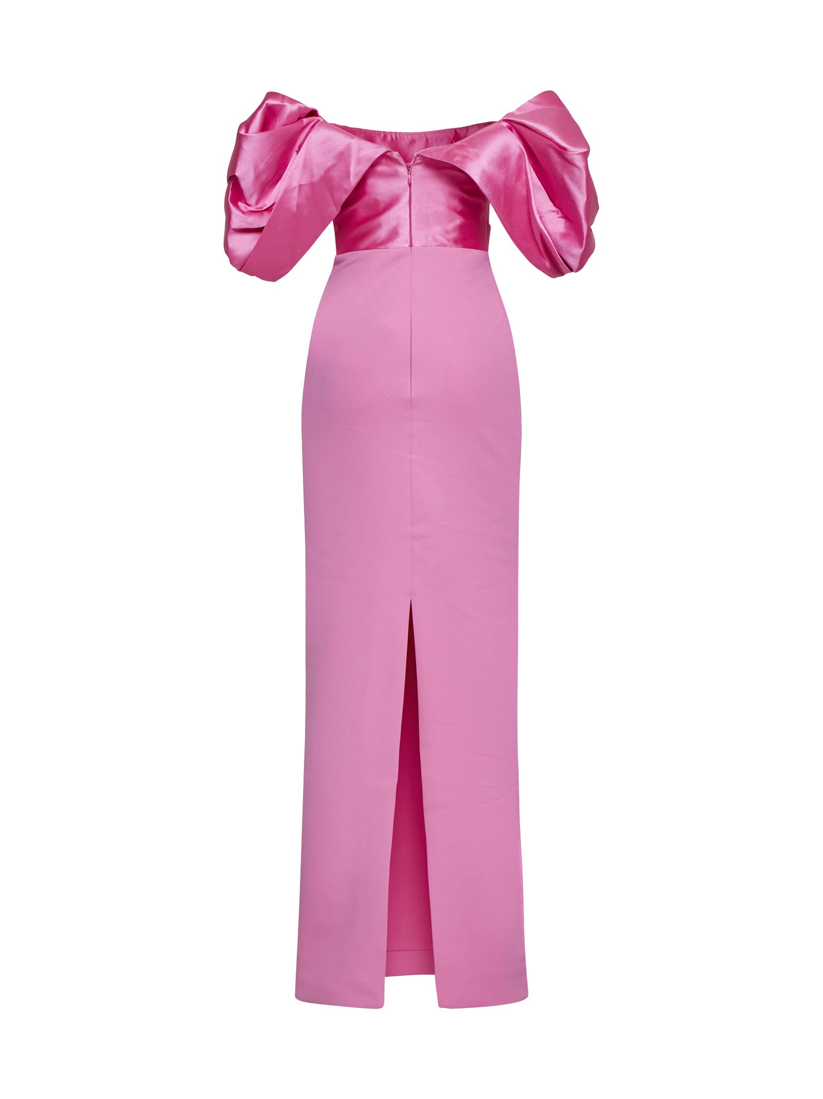 Solace London Sian Off-shoulder Gown In Pink