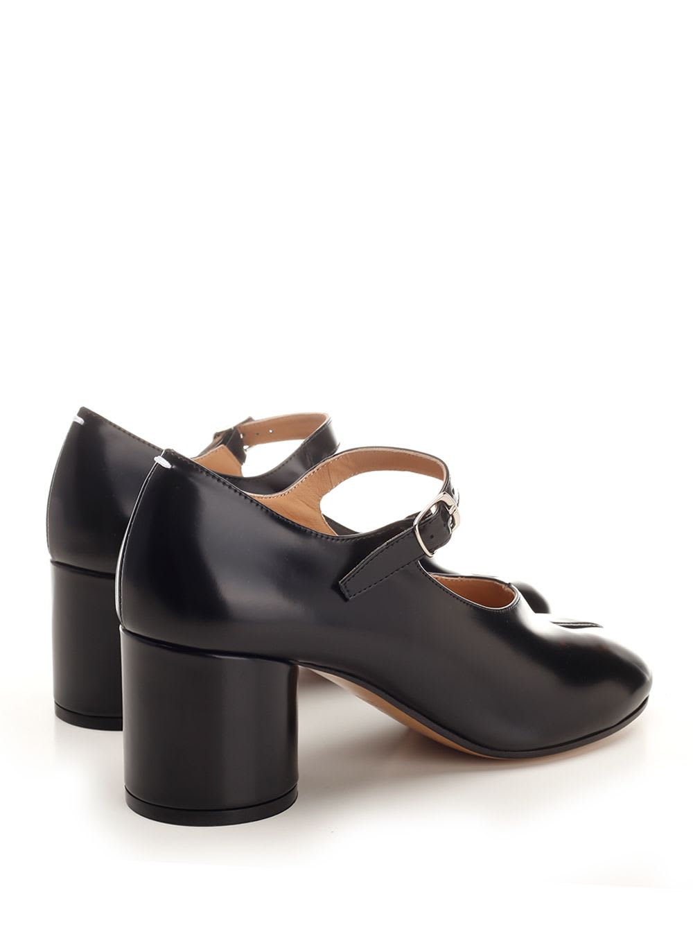 Shop Maison Margiela Mary-jane Tabi In Black