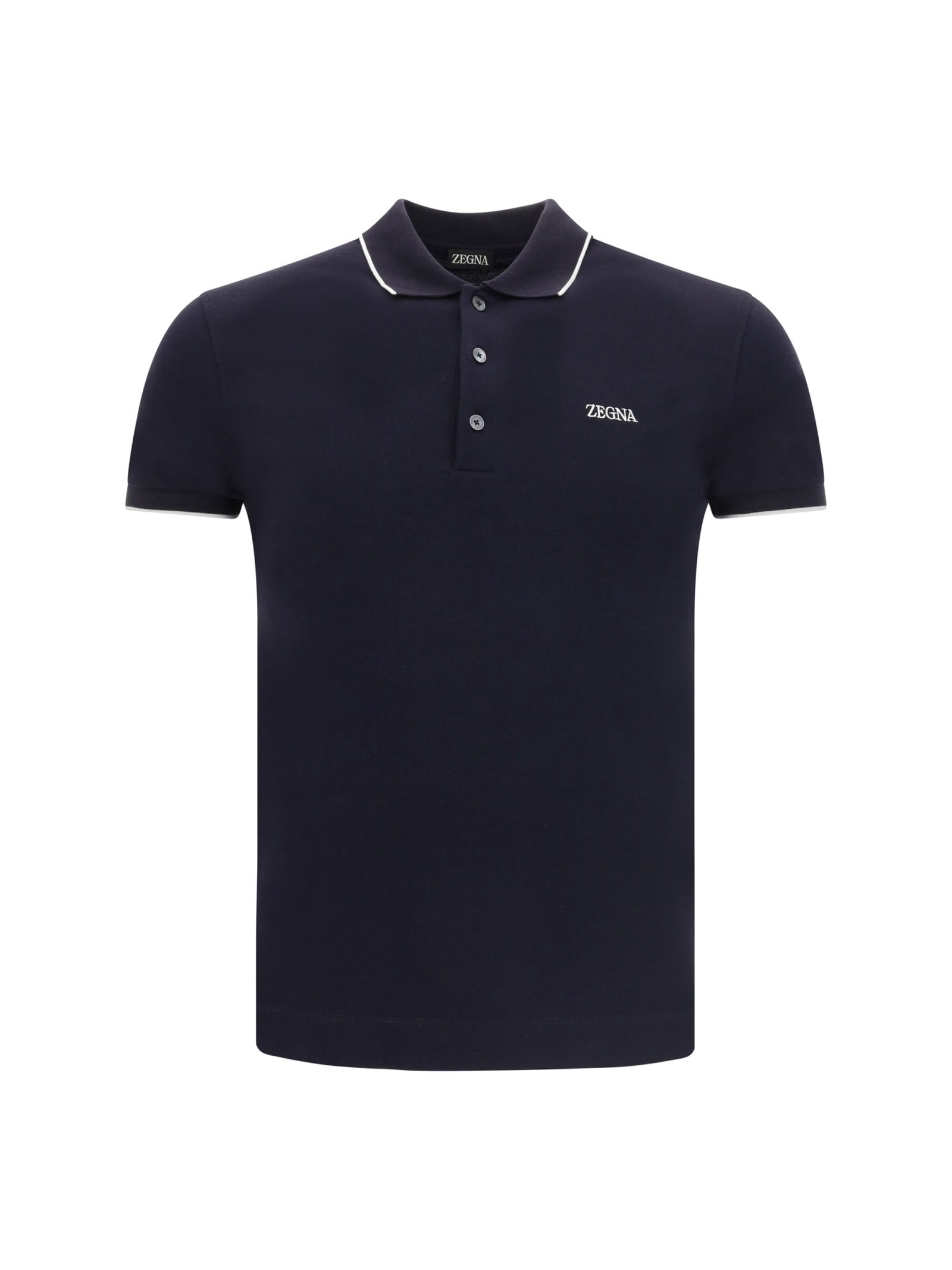 Shop Zegna Polo Shirt In B09