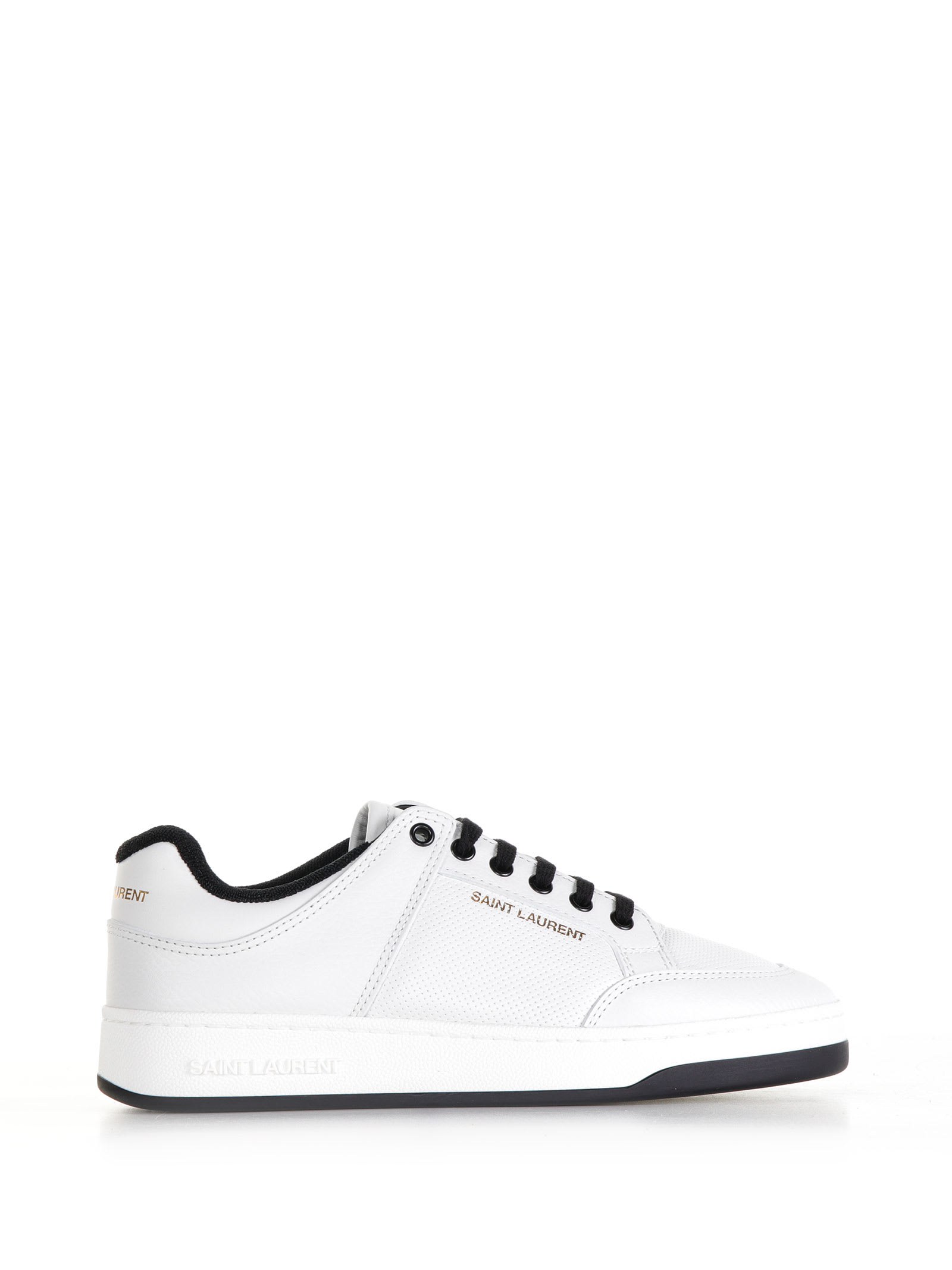 SAINT LAURENT LOW-TOP LACE-UP SNEAKERS WITH LOGO