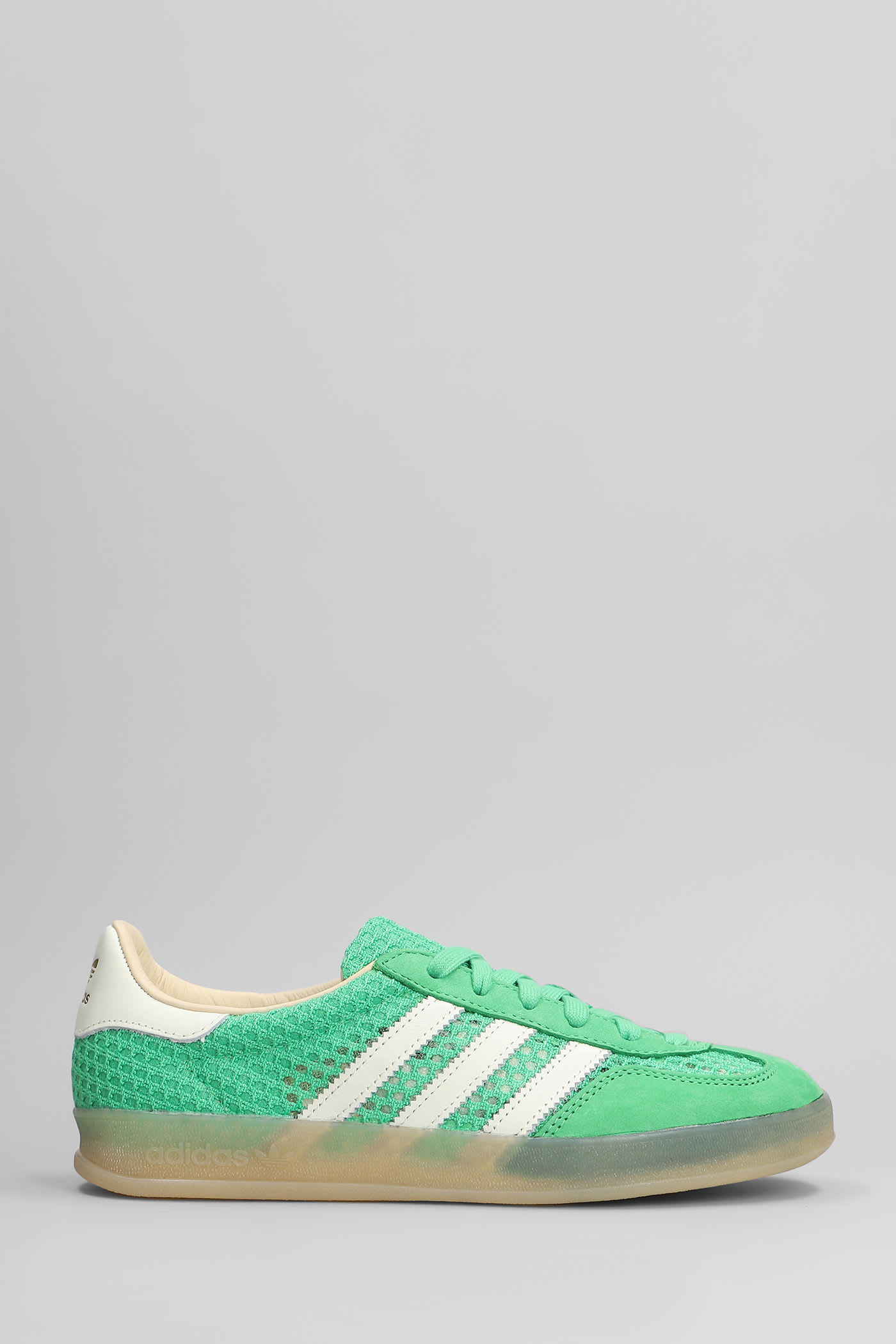 Gazelle Indoor Sneakers In Green Suede And Fabric