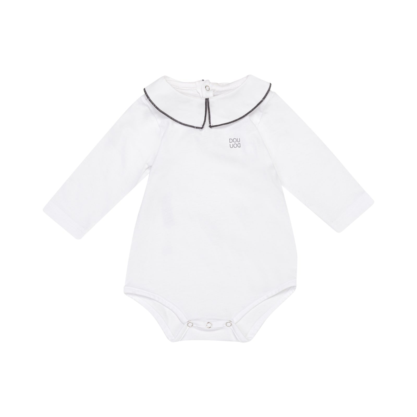 Douuod Babies' Flared Trousers With Metallic Effect In White