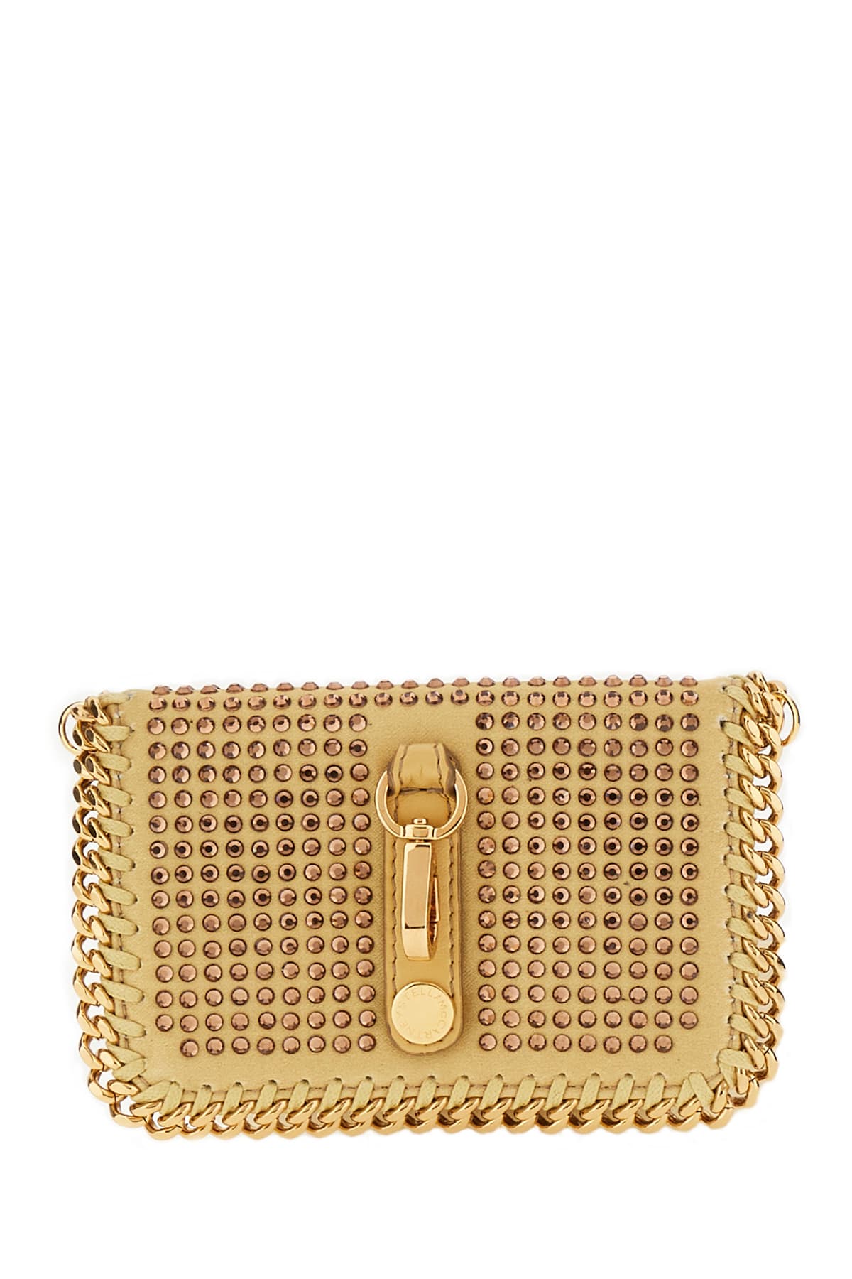 Shop Stella Mccartney Embellished Polyester Falabella Card Holder In 2502