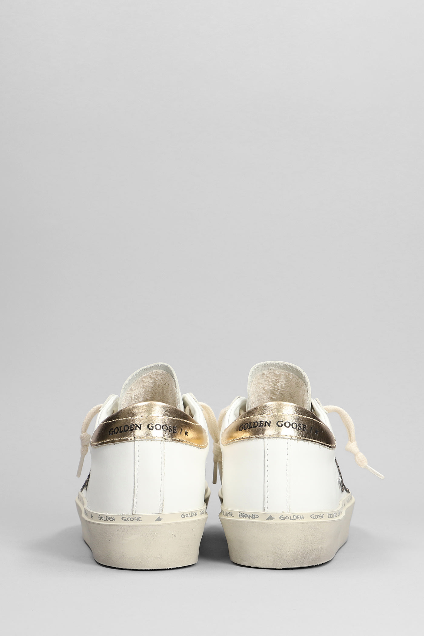 Shop Golden Goose Hi Star Sneakers In White Leather