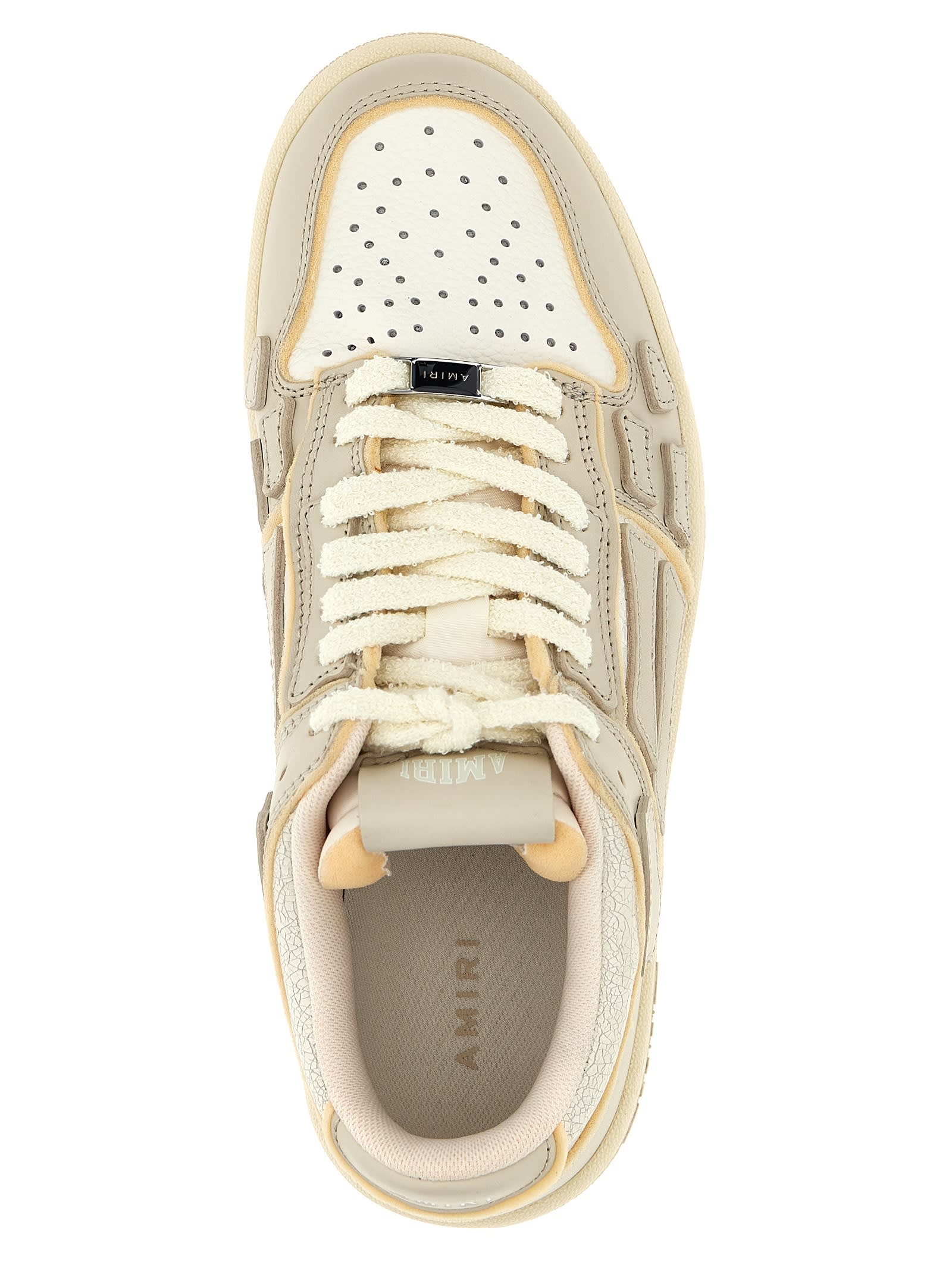 Shop Amiri Collegiate Skel Top Low Sneakers In White