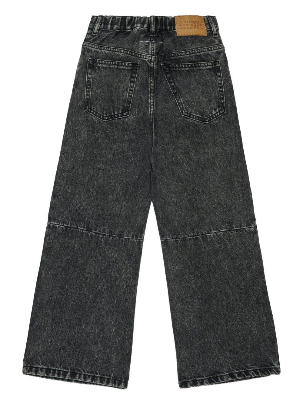 Mm6 Maison Margiela Kids Straight Jeans In Gray