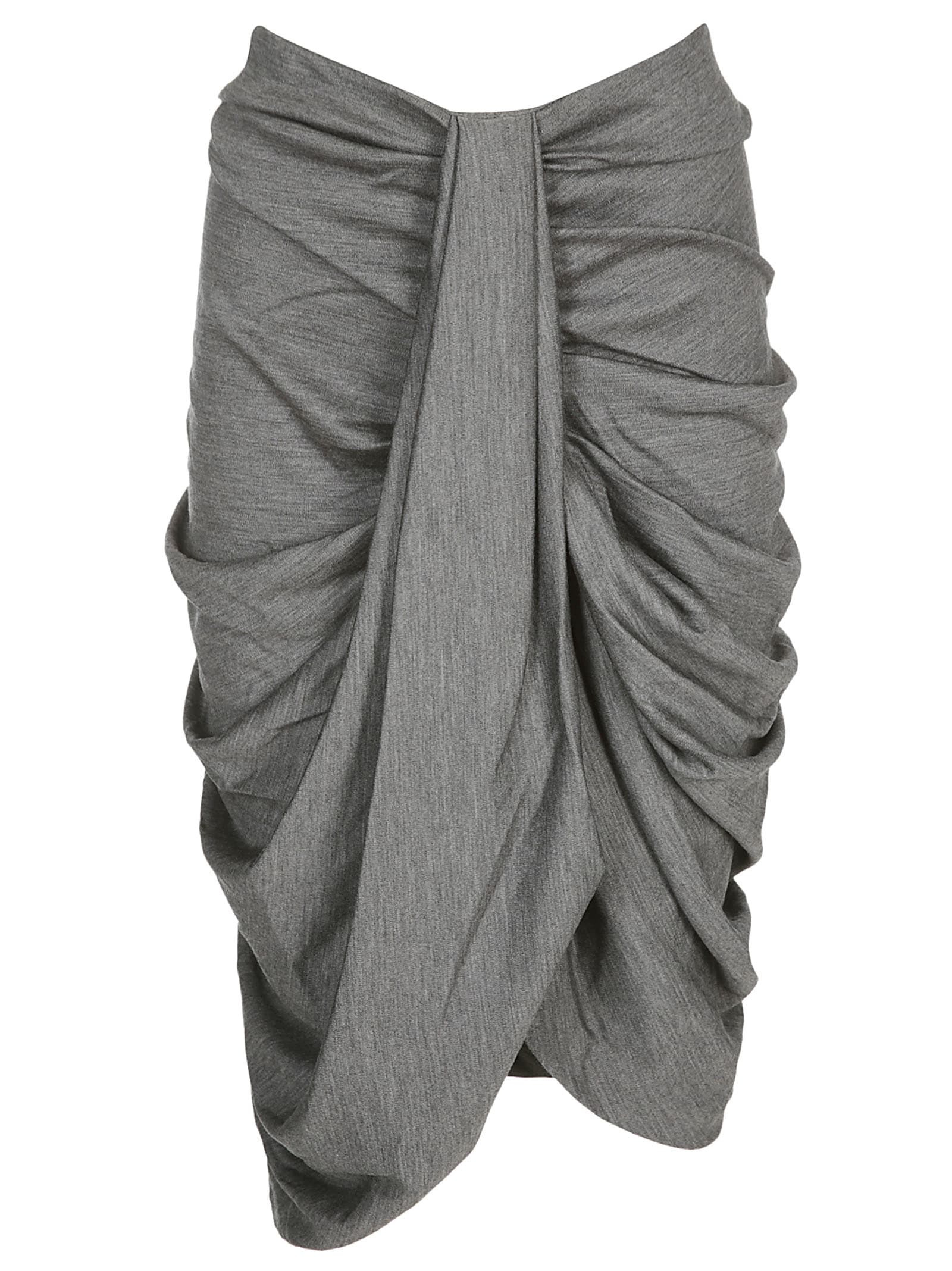 Isabel Marant Datisca Ruffled Skirt In Grey