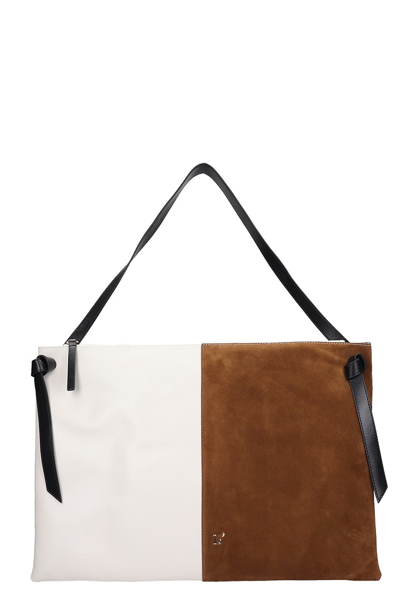 L'autre Chose SHOULDER BAG IN LEATHER COLOR SUEDE AND LEATHER