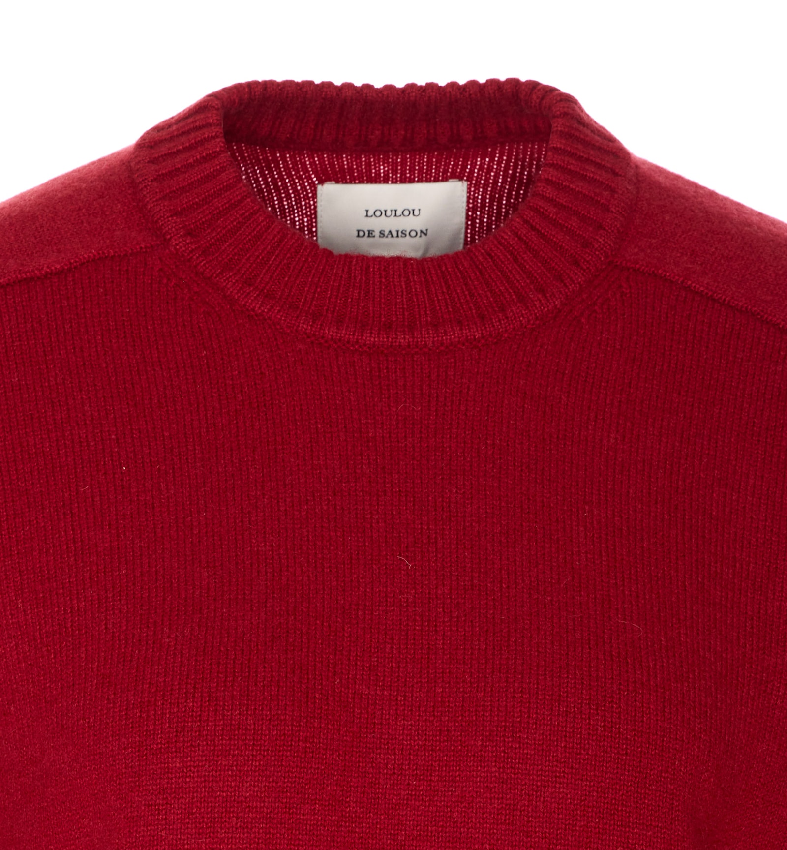 Loulou Studio Ribbed Crewneck Knitwear Long Sleeves In Red