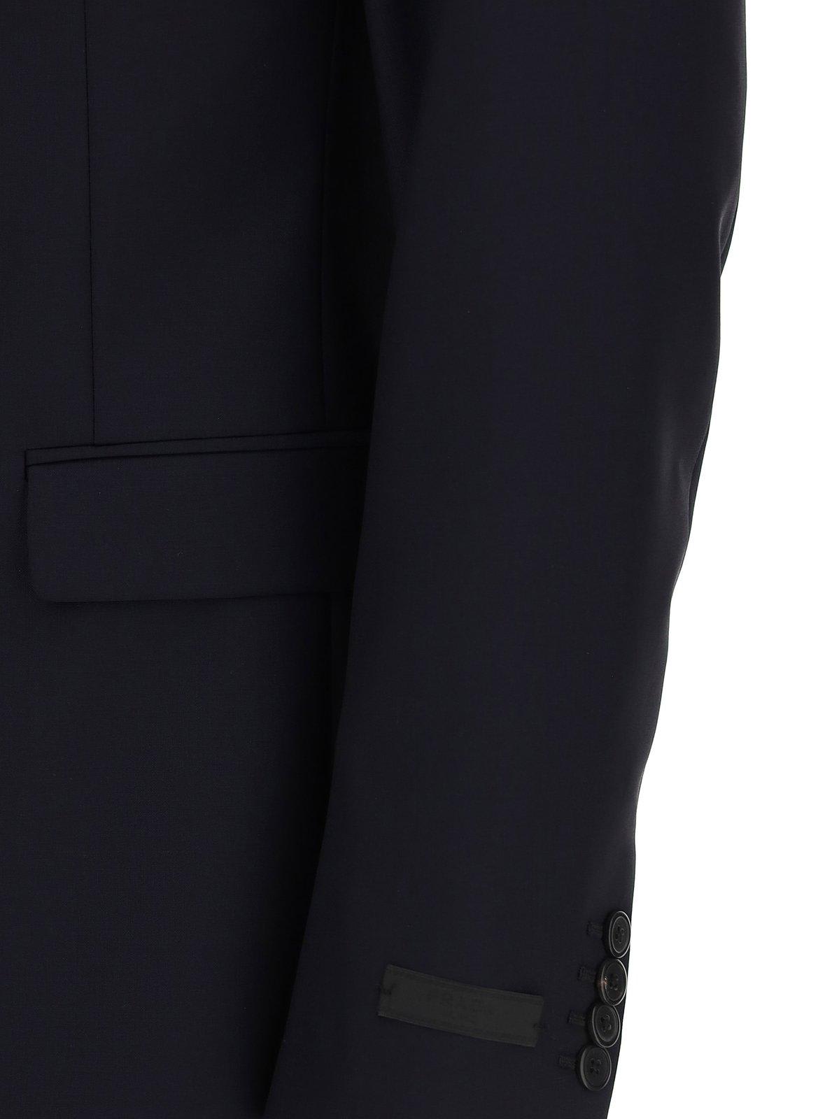 Shop Prada Single-breasted Tailored Two-piece Suit In Blue