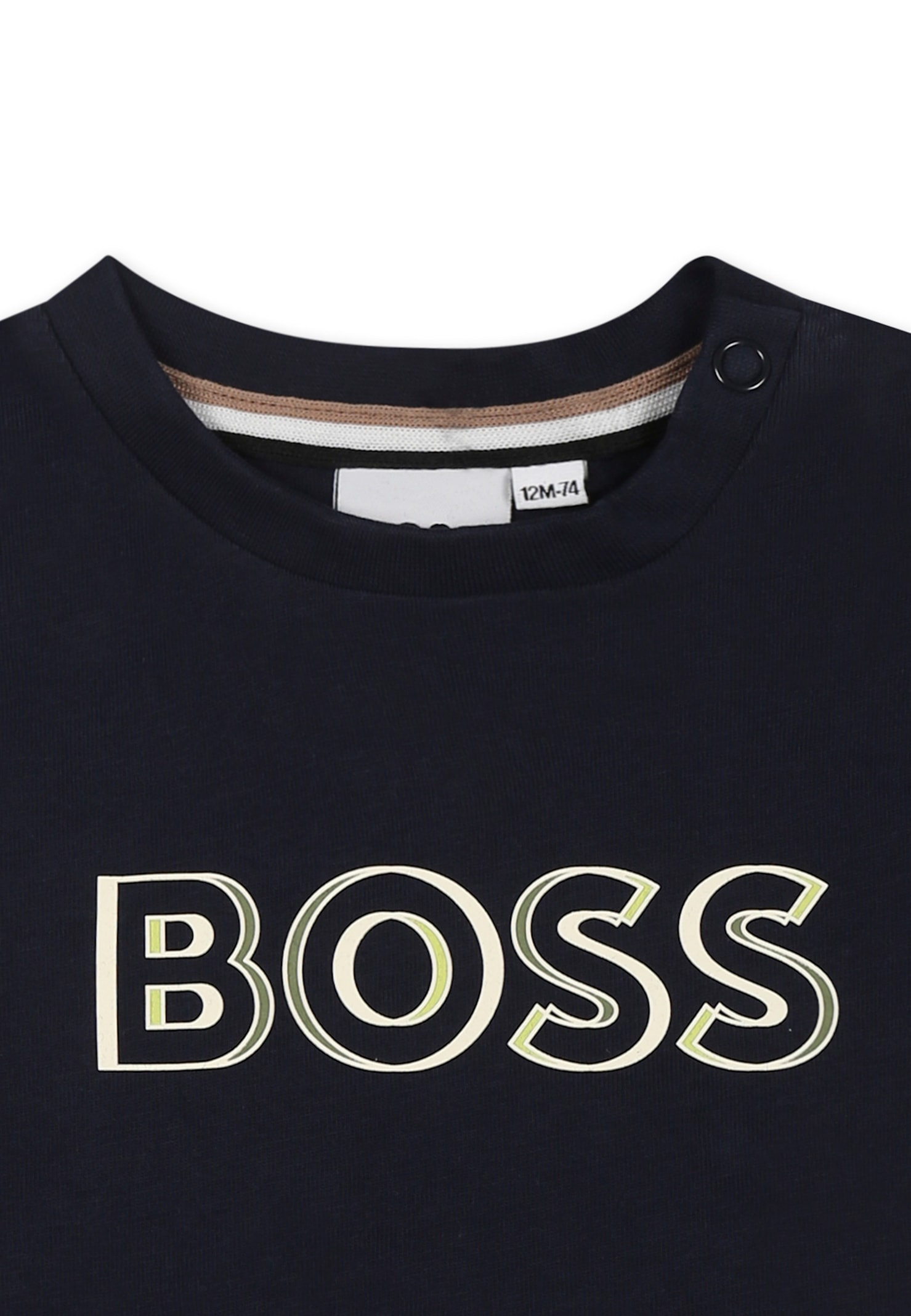 Hugo Boss Blue T-shirt For Baby Boy With Logo