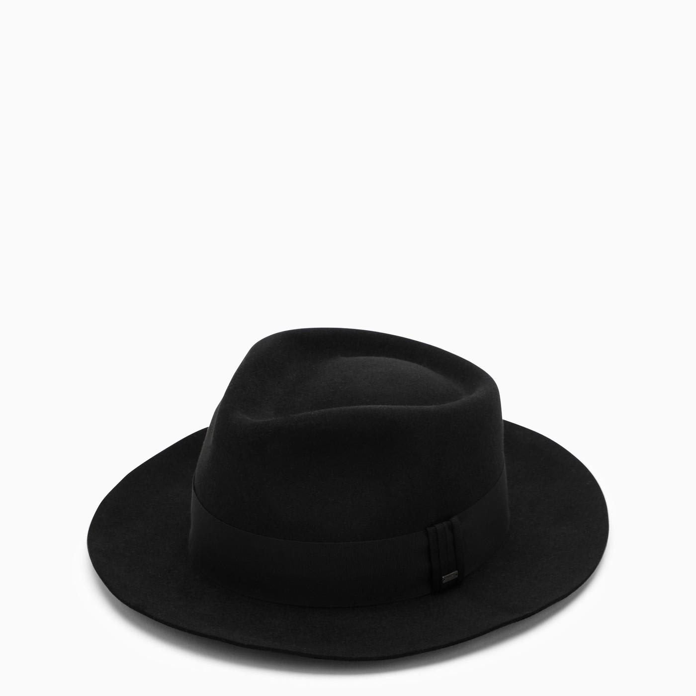 Shop Saint Laurent Black Felt Hat