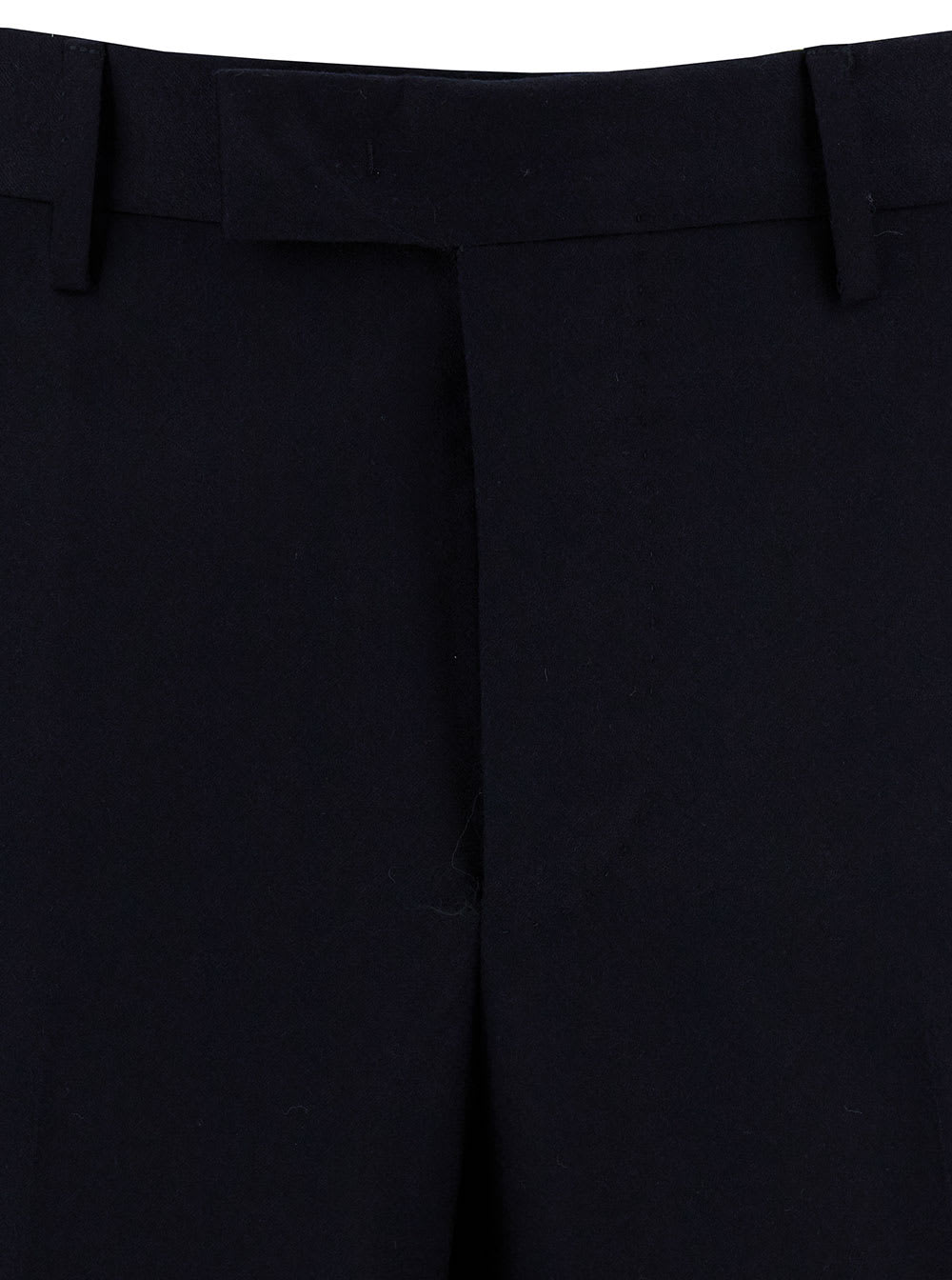 Shop Pt01 Blue Straight Pants With Front Closure In Wool Man