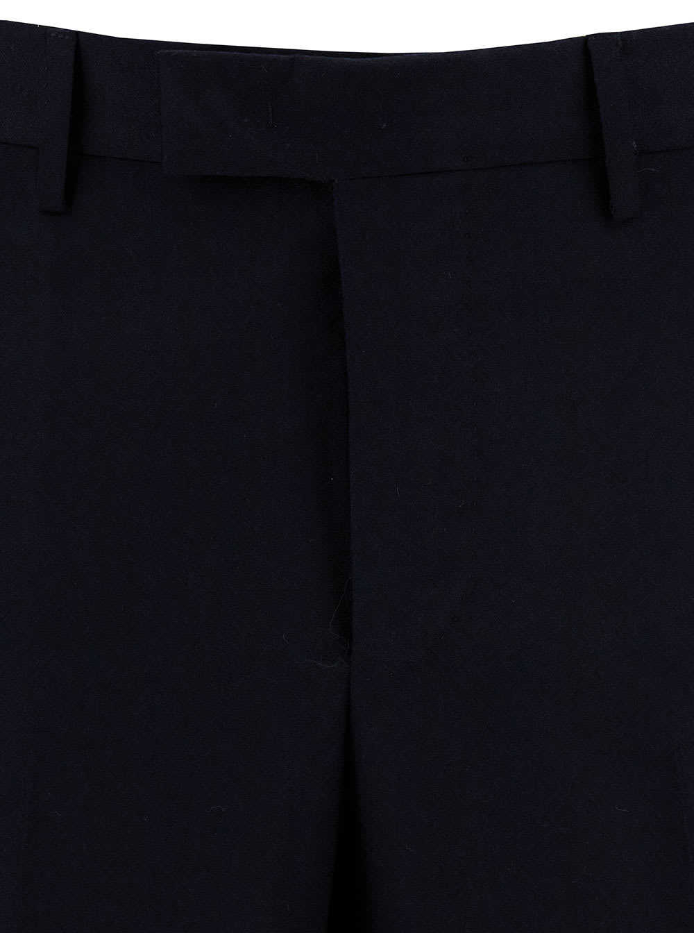 Pt Torino Blue Straight Pants With Front Closure In Wool Man In Blu