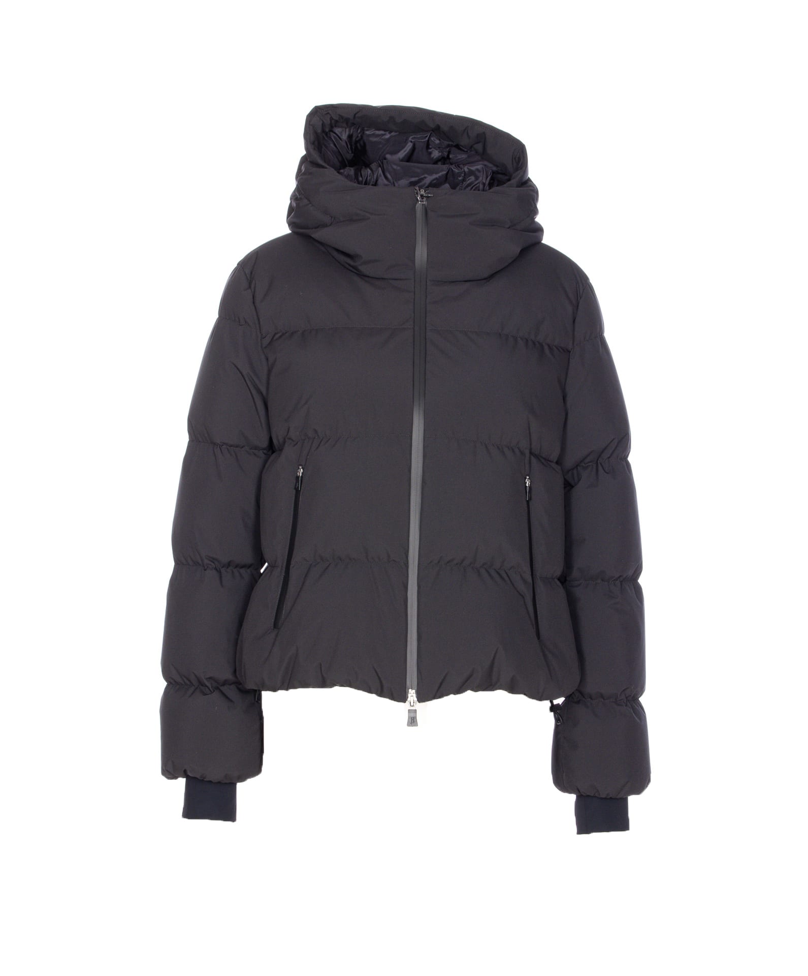 Herno Women Short 2 Layers Padded Down Jacket In Black